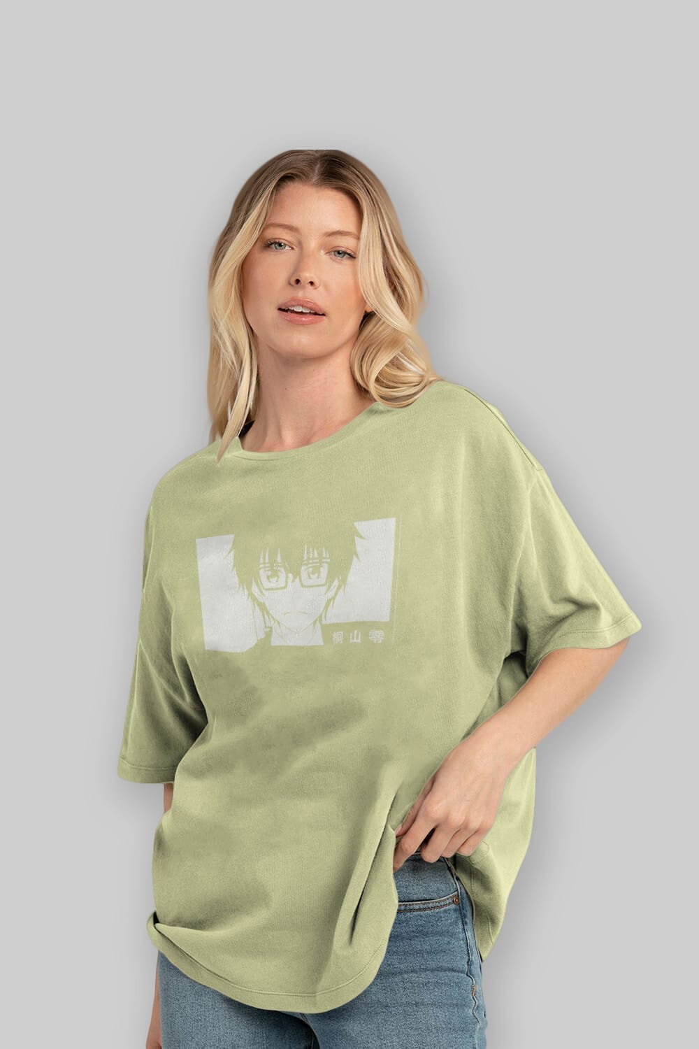Rei Kiriyama 3 Anime Ön Baskılı Oversize t-shirt %100 pamuk Erkek Kadın Unisex