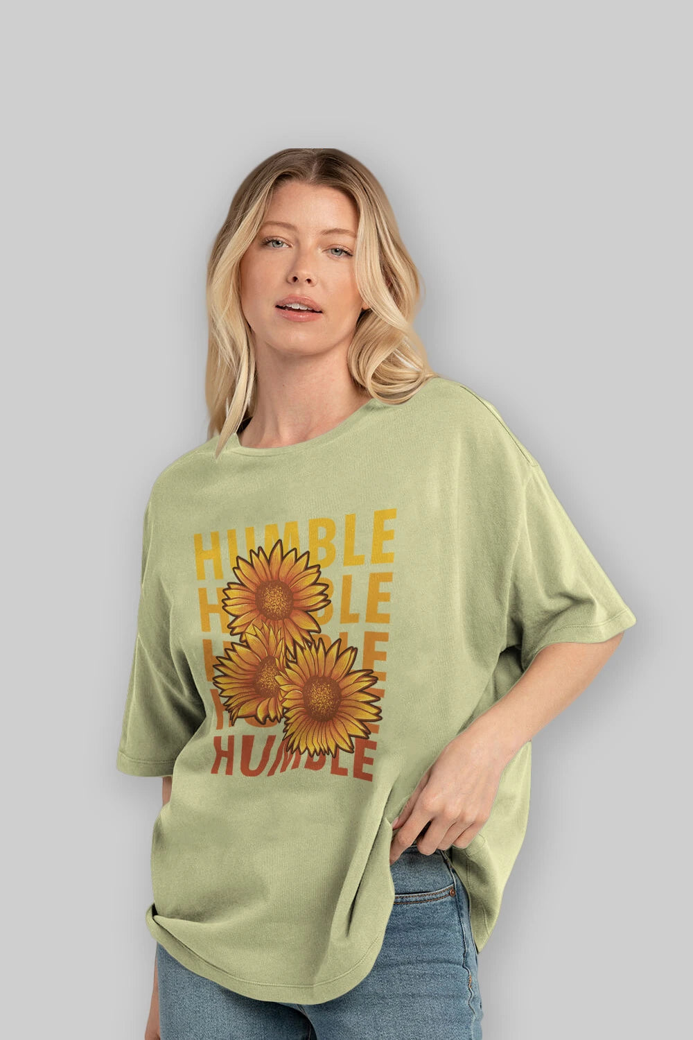 Humble 2 Ön Baskılı Oversize t-shirt Erkek Kadın Unisex