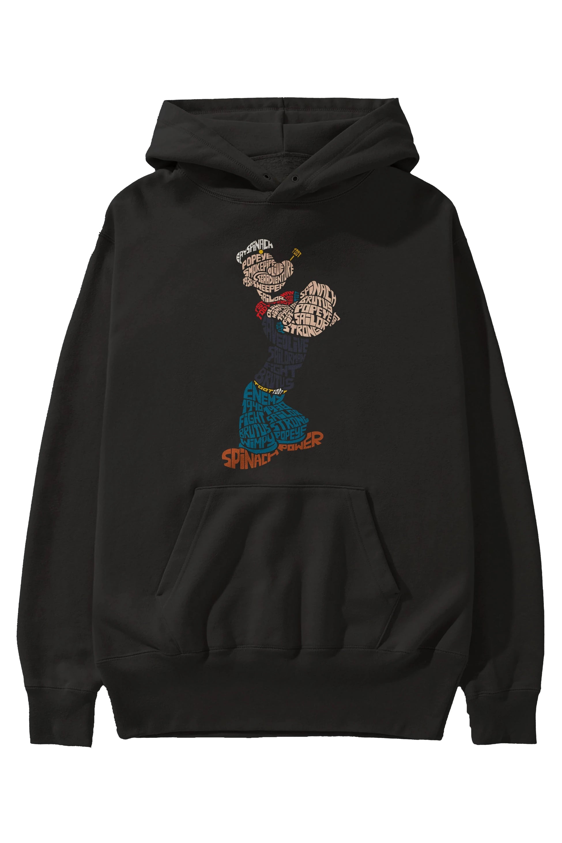 Sailorman Ön Baskılı Hoodie Oversize Kapüşonlu Sweatshirt Erkek Kadın Unisex