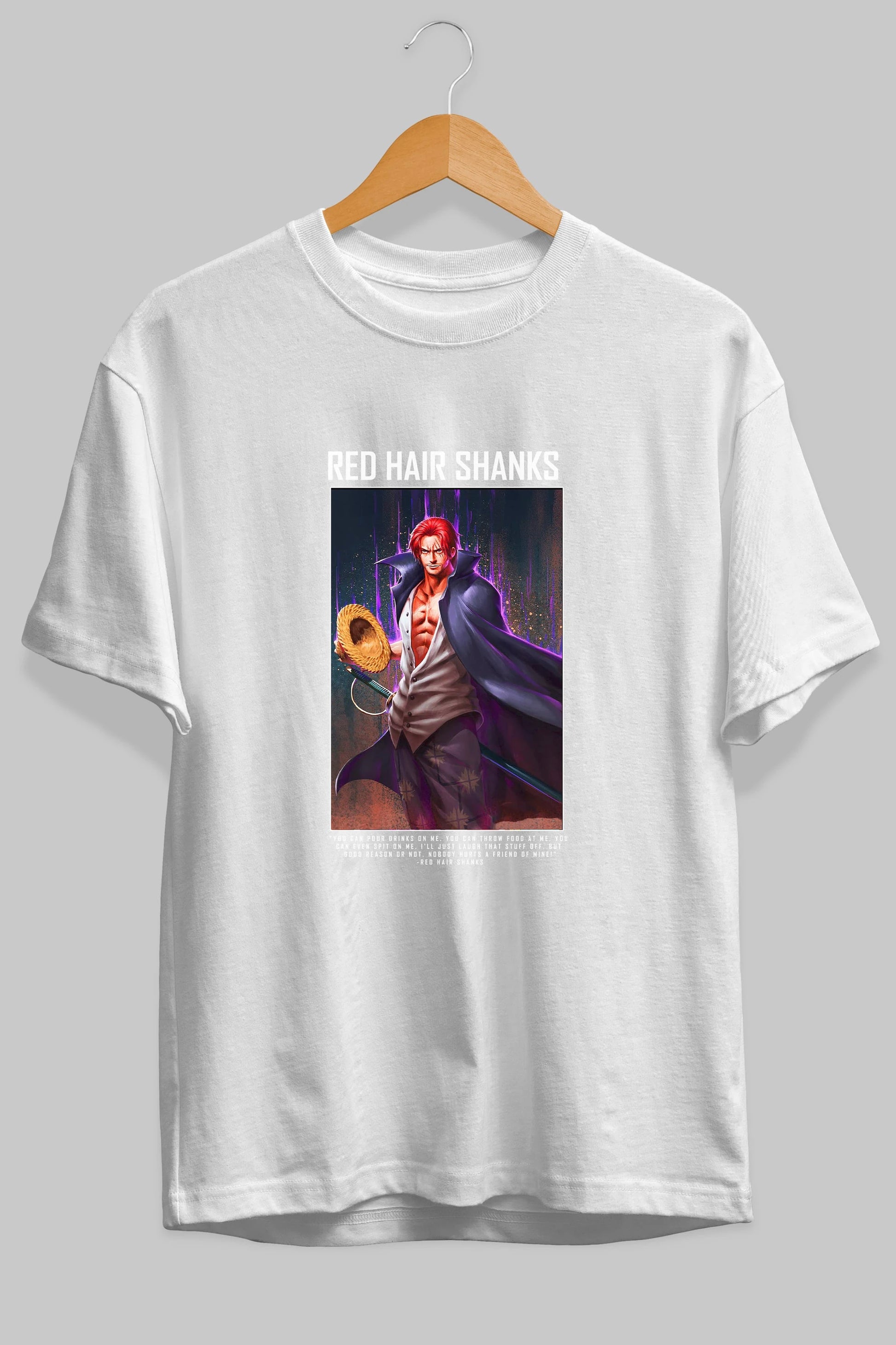 Shanks Anime Ön Baskılı Oversize t-shirt Erkek Kadın Unisex