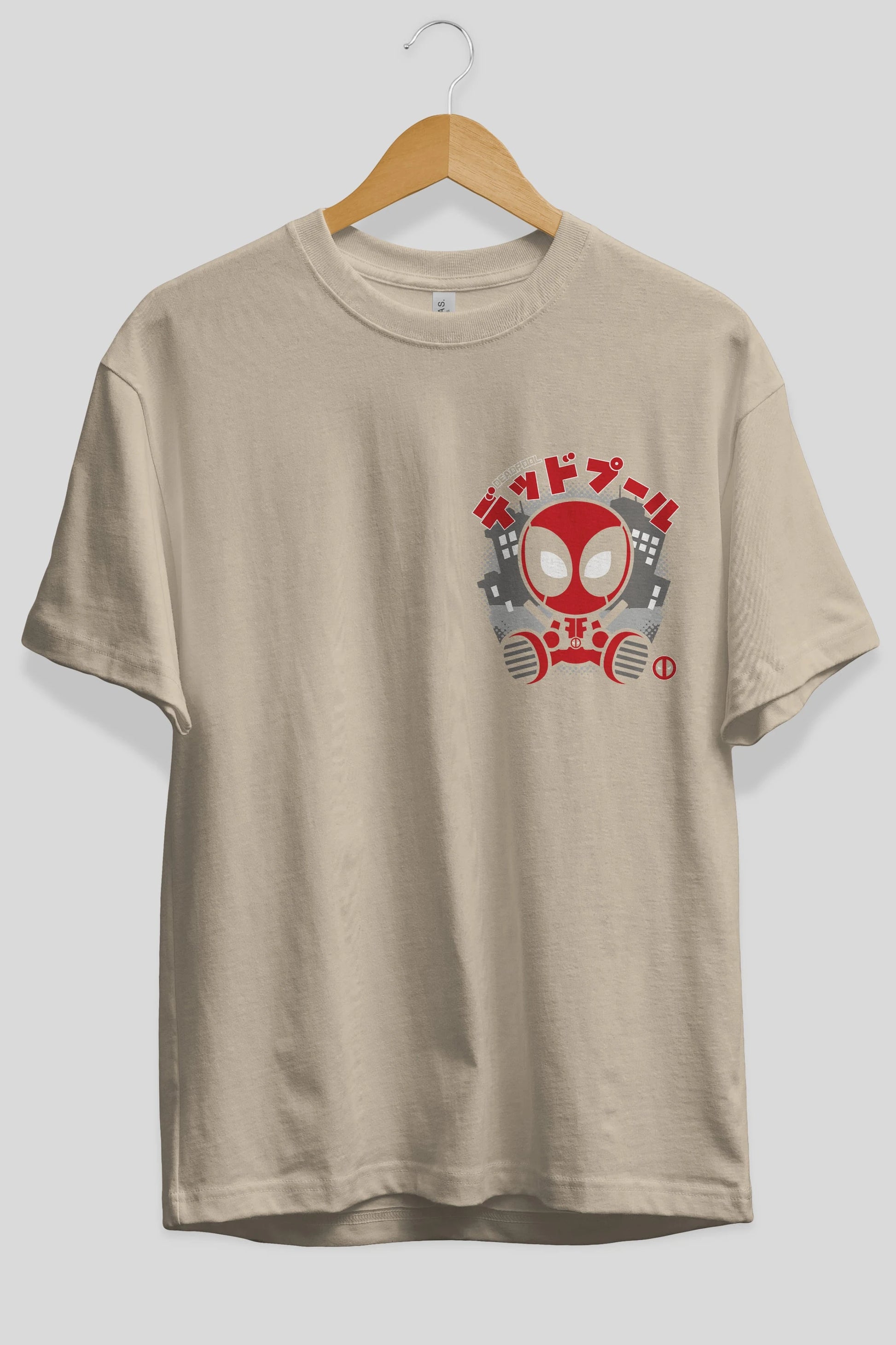 Deadpool (15) Ön Sol Baskılı Oversize t-shirt Erkek Kadın Unisex %100 Pamuk Bisiklet Yaka tişort