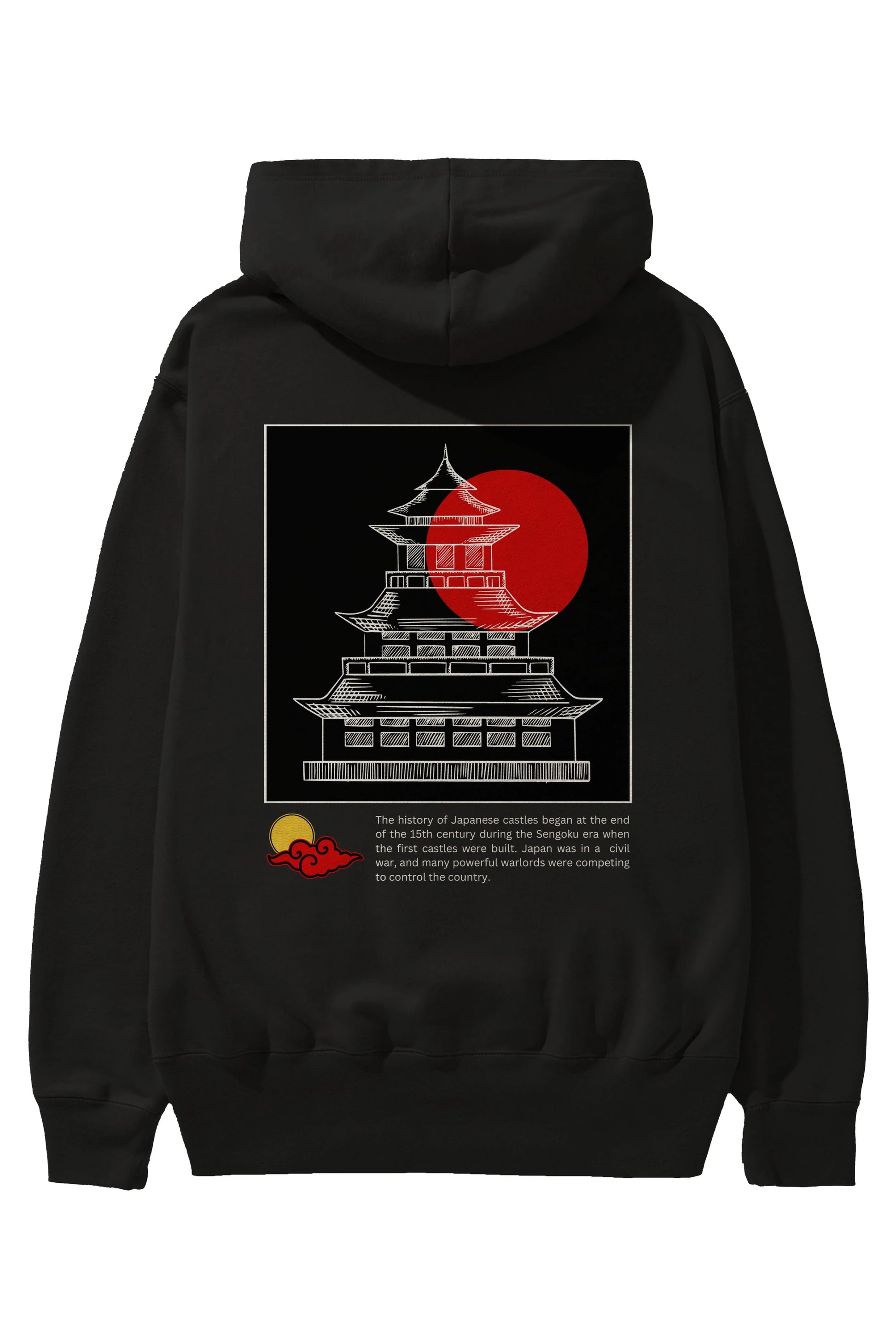 Japan Streetwear Arka Baskılı Oversize Hoodie Kapüşonlu Sweatshirt Erkek Kadın Unisex