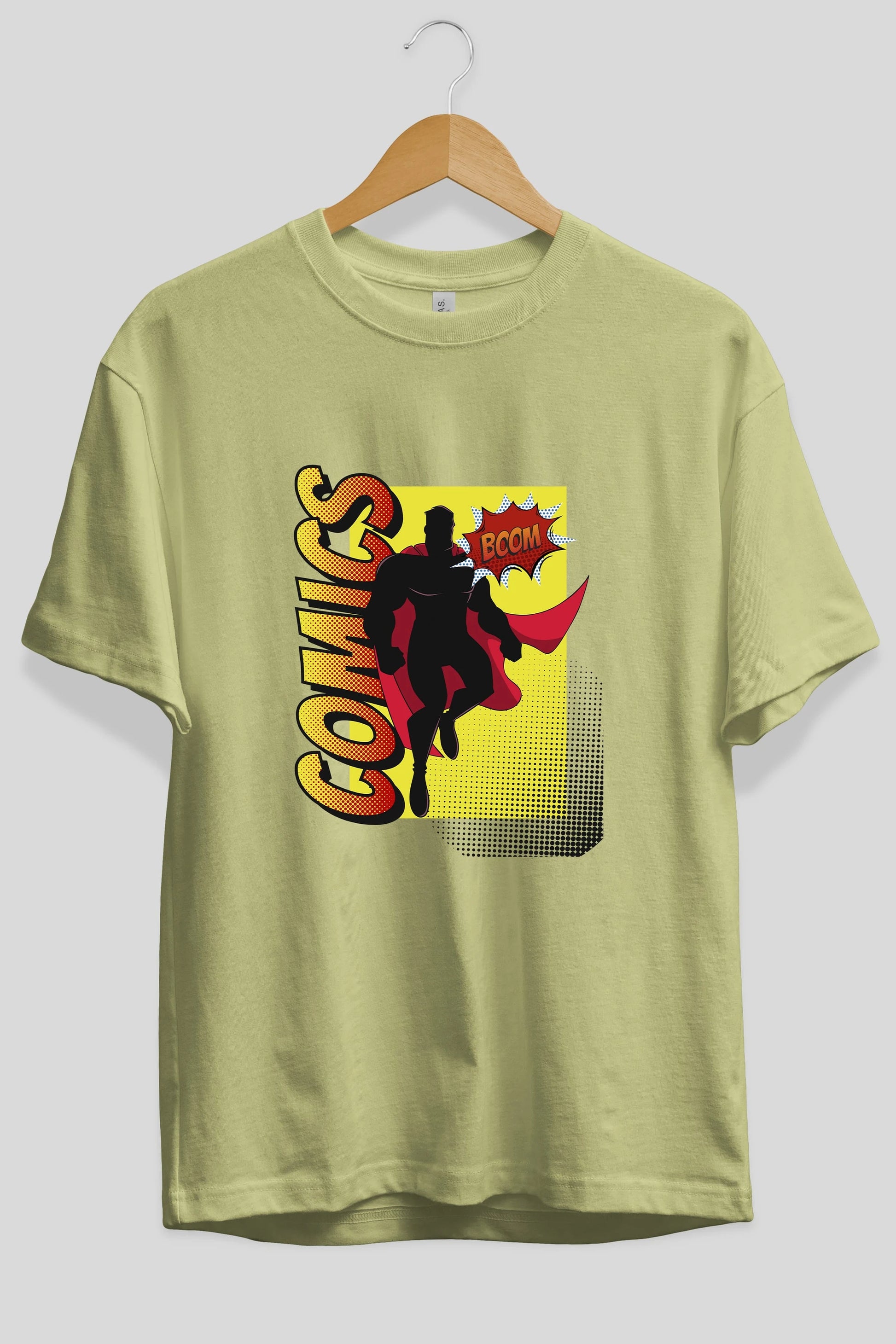 Comics Boom Ön Baskılı Oversize t-shirt Erkek Kadın Unisex