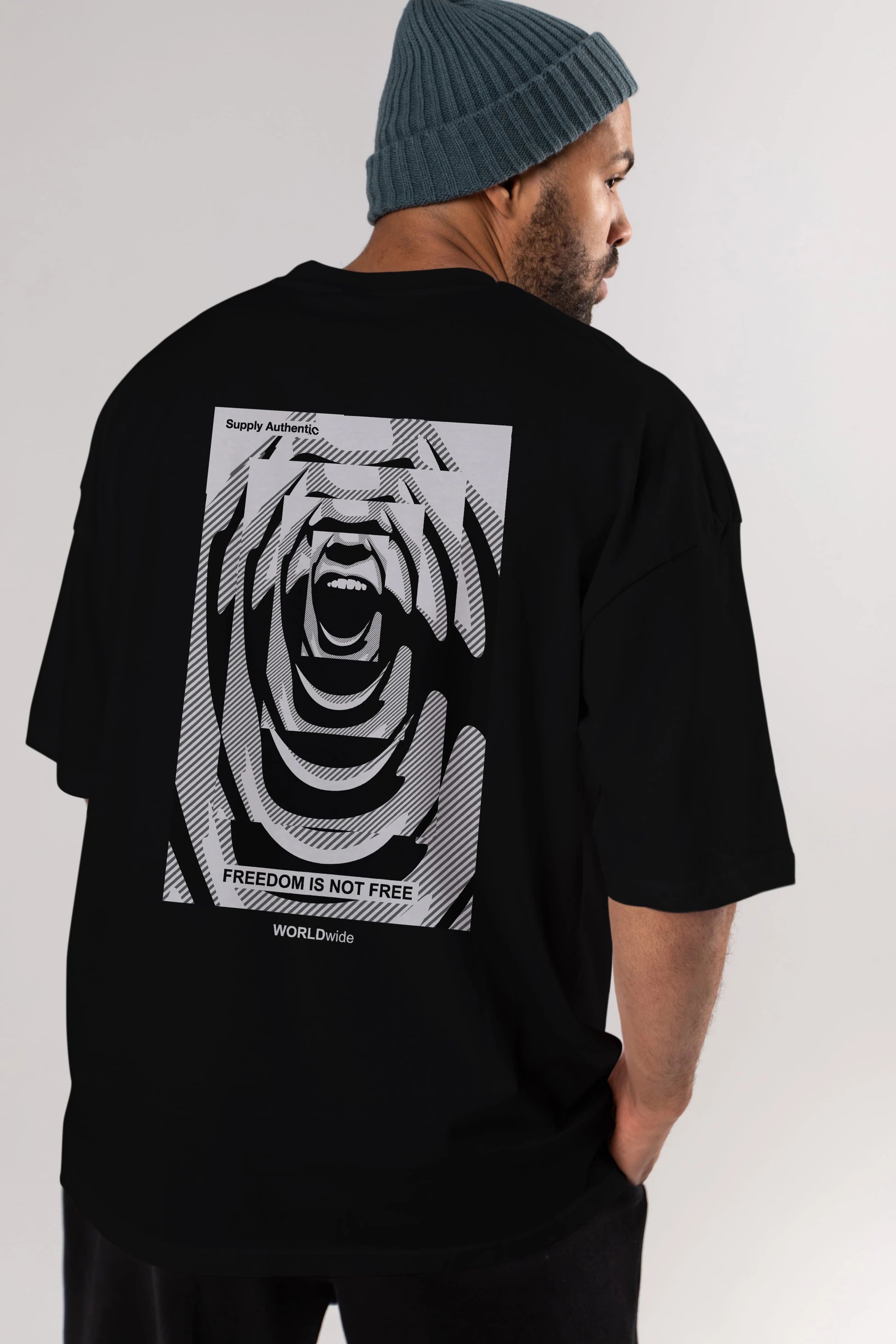 Freedom is Not Free 2 Arka Baskılı Oversize t-shirt Erkek Kadın Unisex