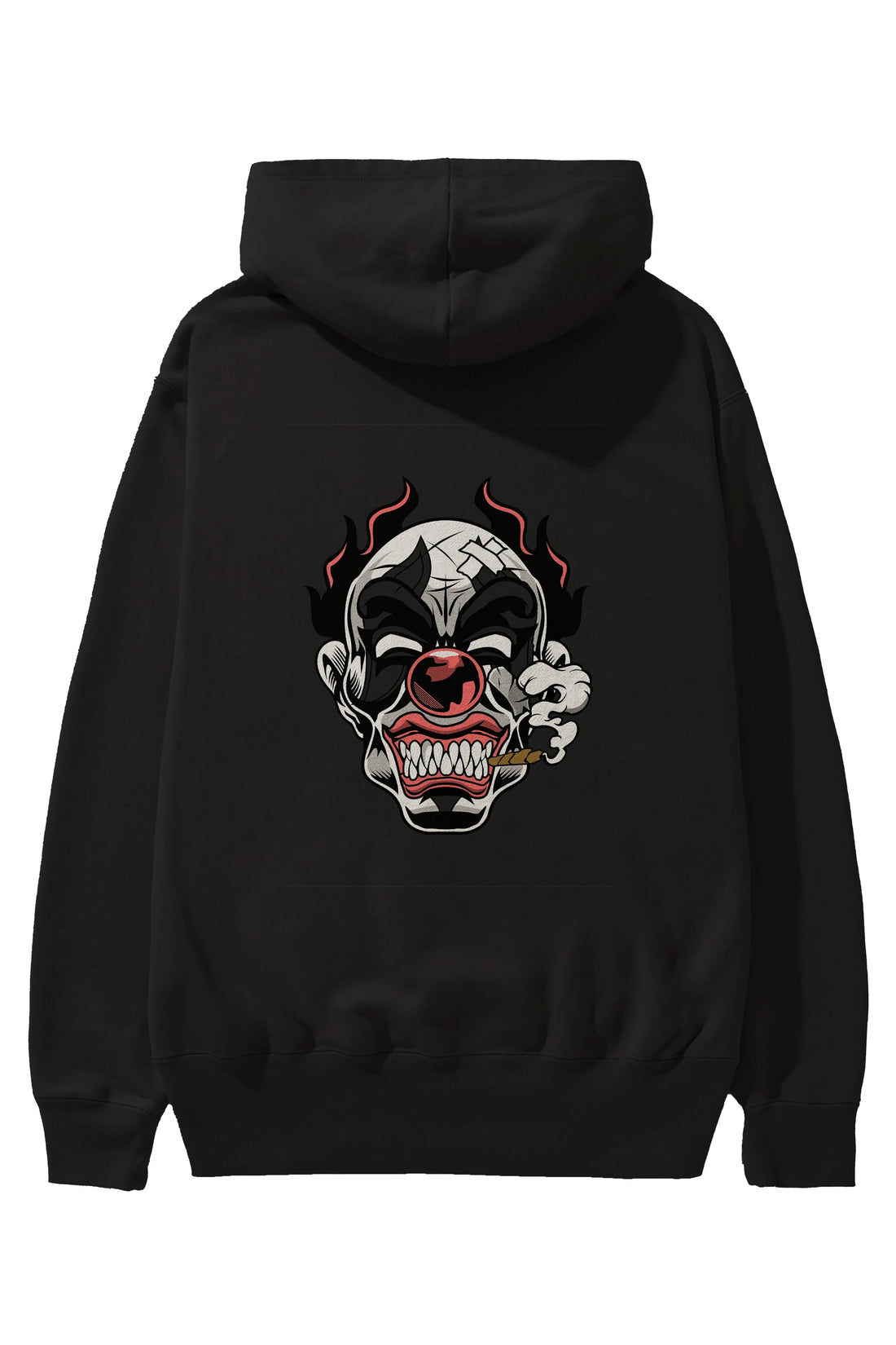Clown Horror Arka Baskılı Hoodie Oversize Kapüşonlu Sweatshirt Erkek Kadın Unisex