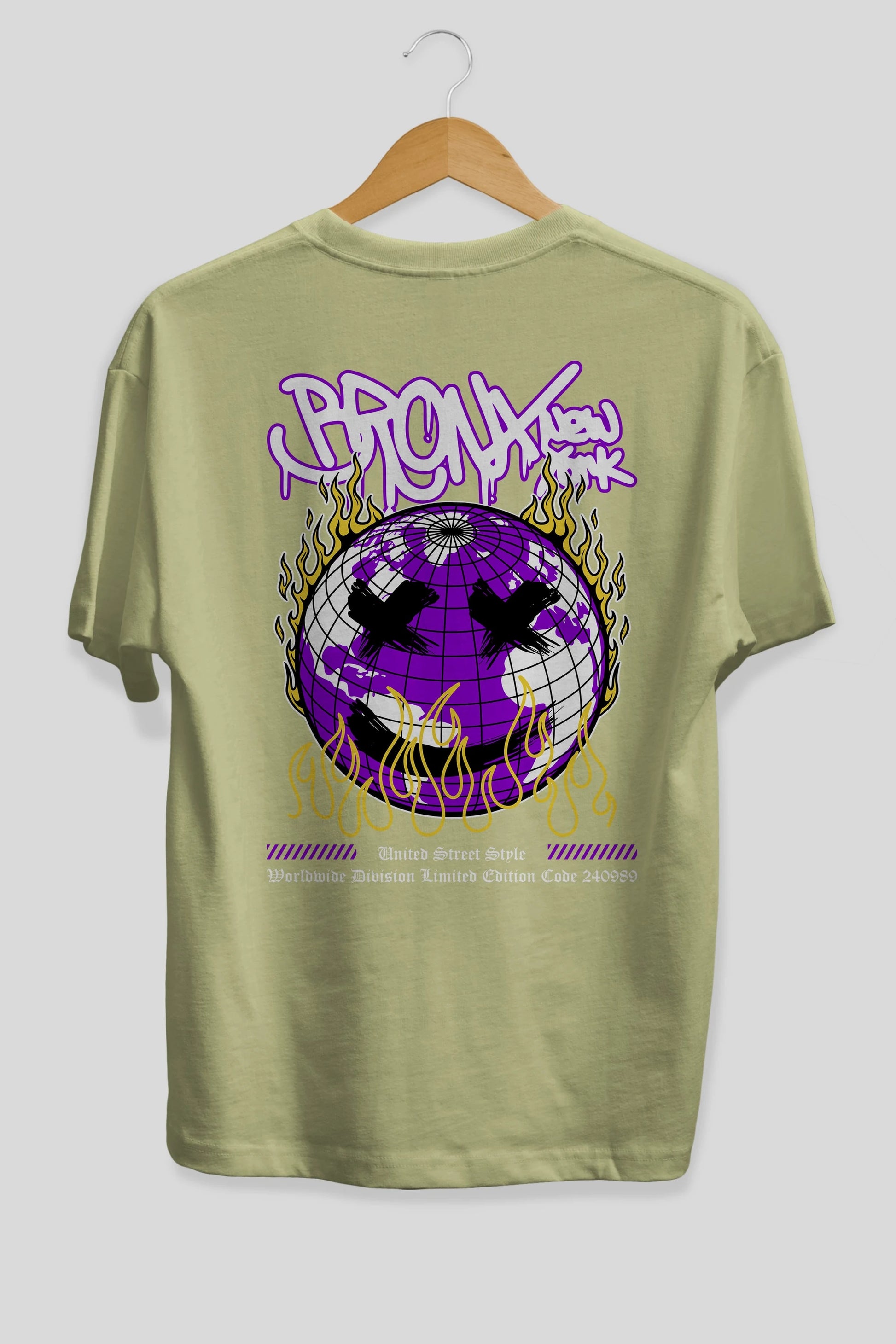 Bronx New York Arka Baskılı Oversize t-shirt Erkek Kadın Unisex