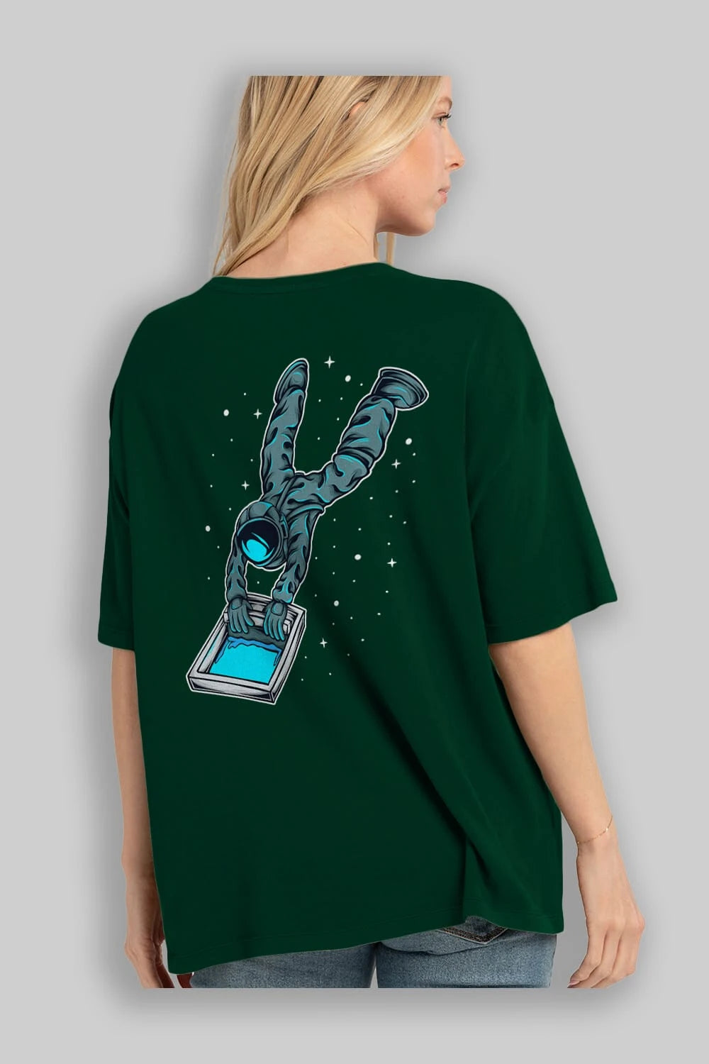 Astroscreen Arka Baskılı Oversize t-shirt Erkek Kadın Unisex