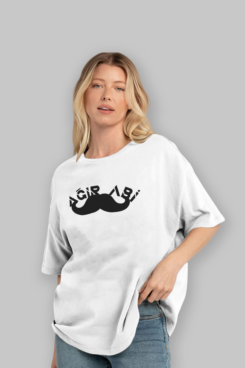 Ağır Abi Ön Baskılı Oversize t-shirt %100 pamuk Erkek Kadın Unisex