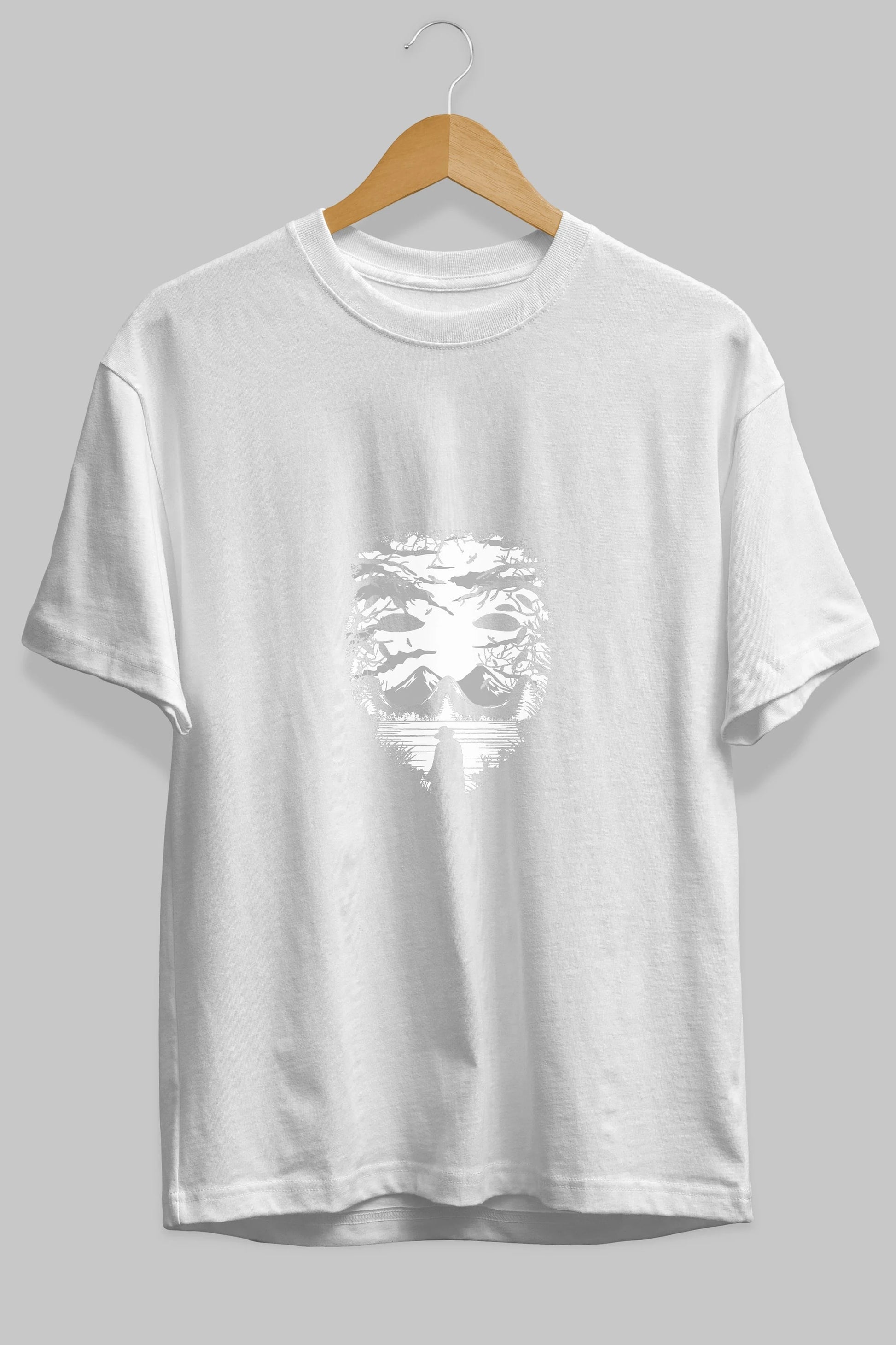The Mask (2) Ön Baskılı Oversize t-shirt %100 pamuk Erkek Kadın Unisex