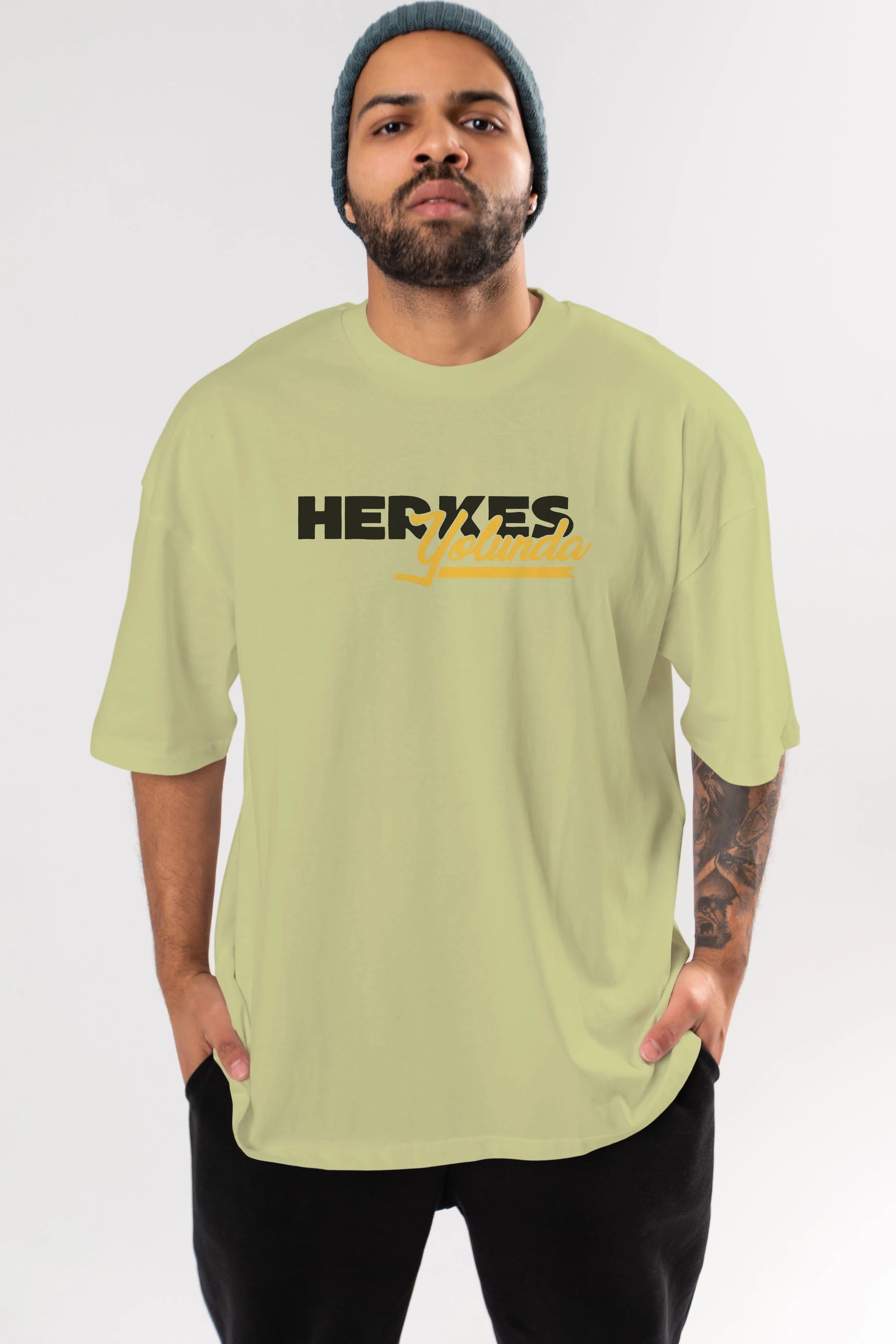 Herkes Yolunda Ön Baskılı Oversize t-shirt %100 pamuk Erkek Kadın Unisex