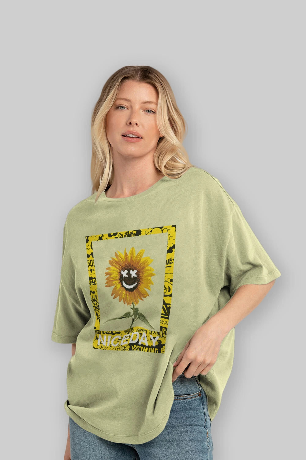 Niceday Streewear Ön Baskılı Oversize t-shirt Erkek Kadın Unisex