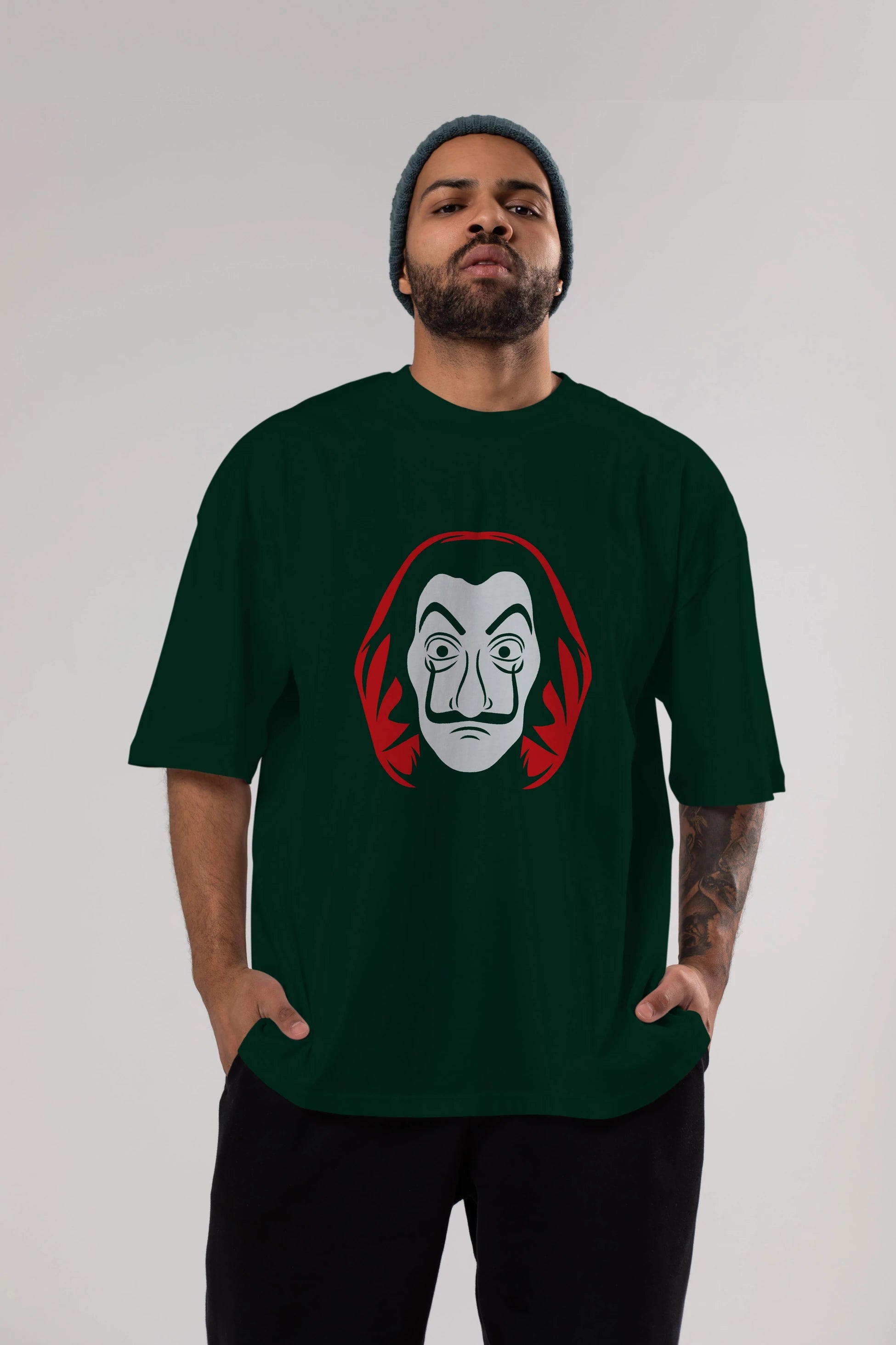 La Casa De Papel (8) Ön Baskılı Oversize t-shirt Erkek Kadın Unisex %100 Pamuk Bisiklet Yaka tişort