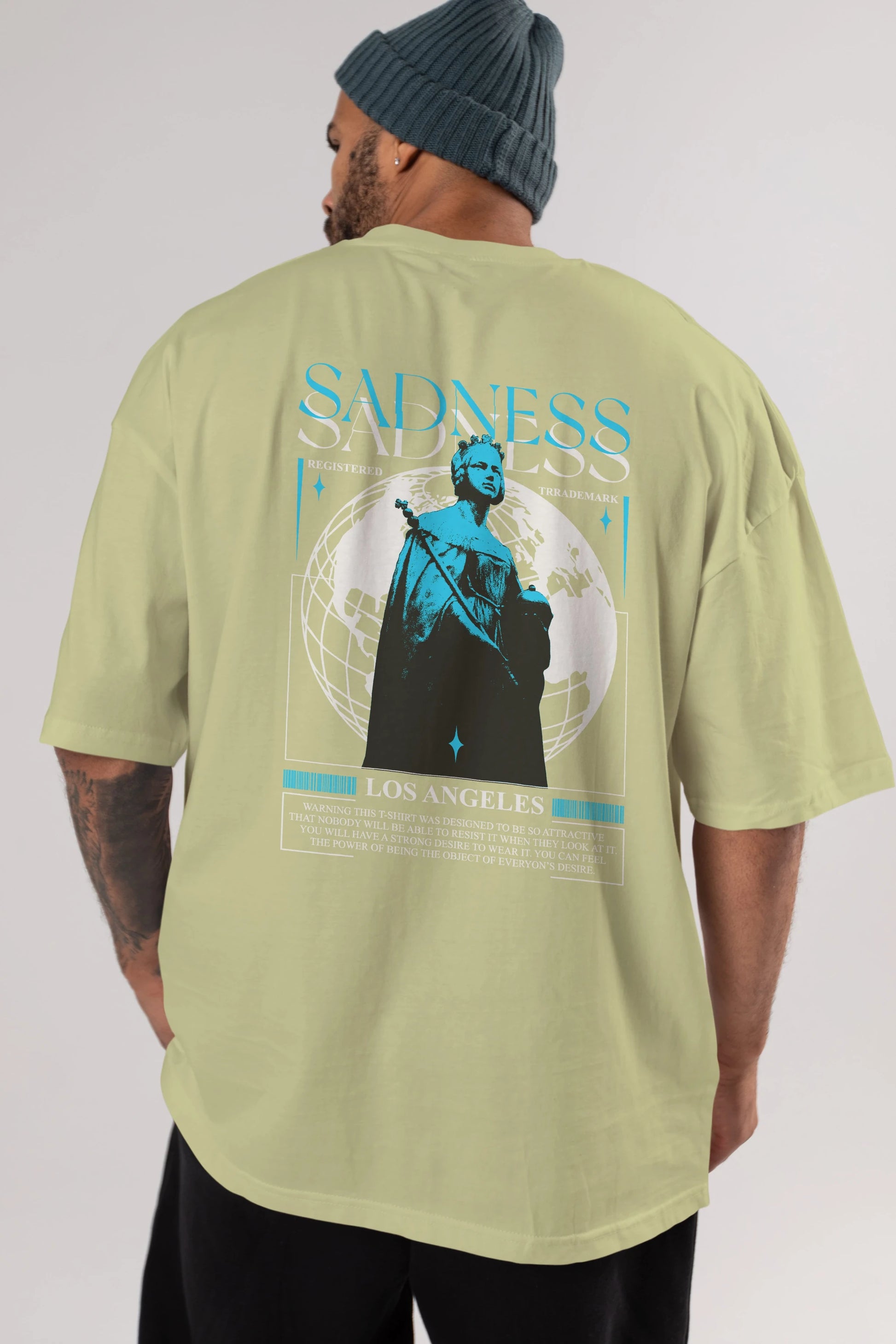 Sadness Los Angeles Arka Baskılı Oversize t-shirt Erkek Kadın Unisex