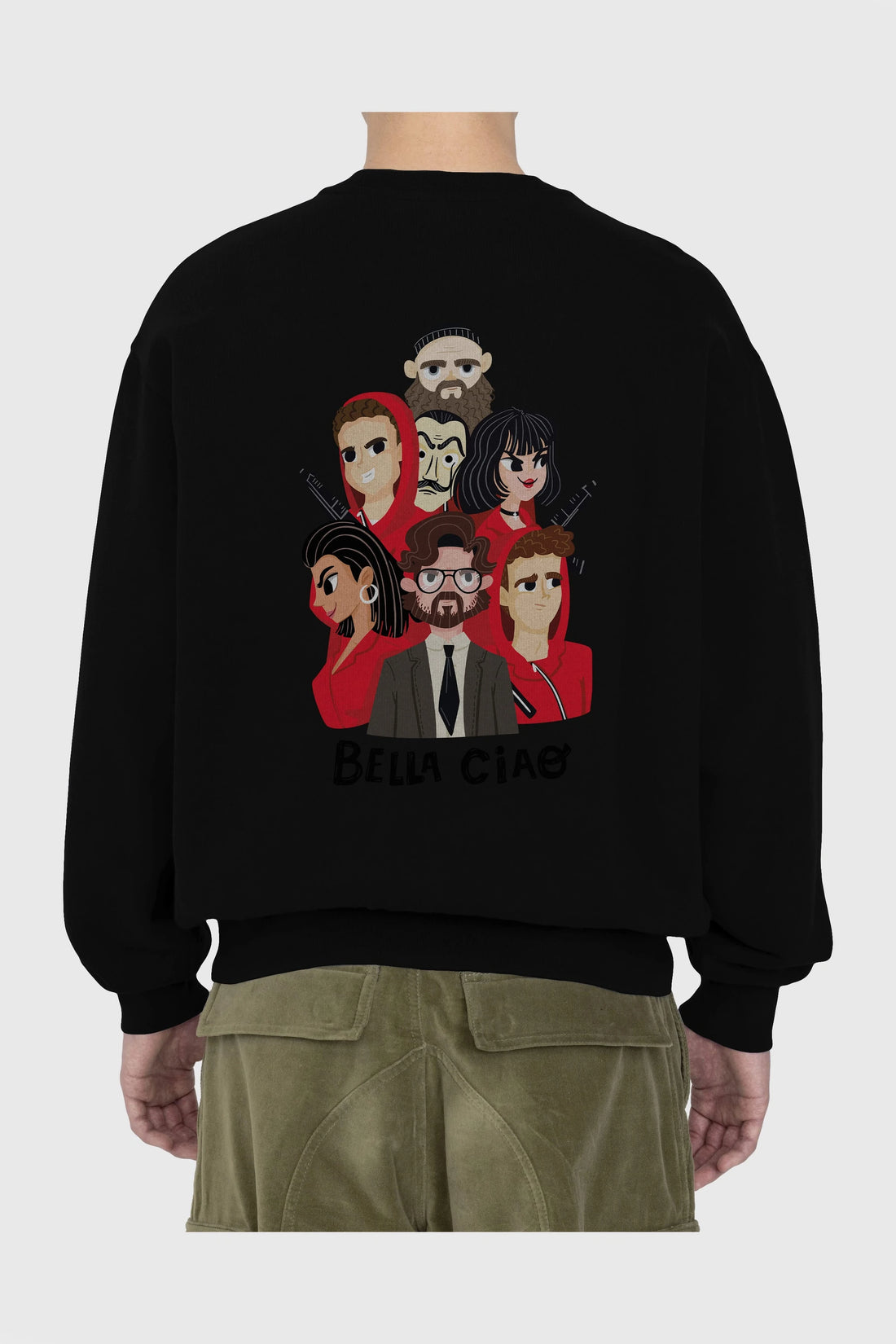 La Casa De Papel (13) Arka Baskılı Oversize Sweatshirt Erkek Kadın Unisex