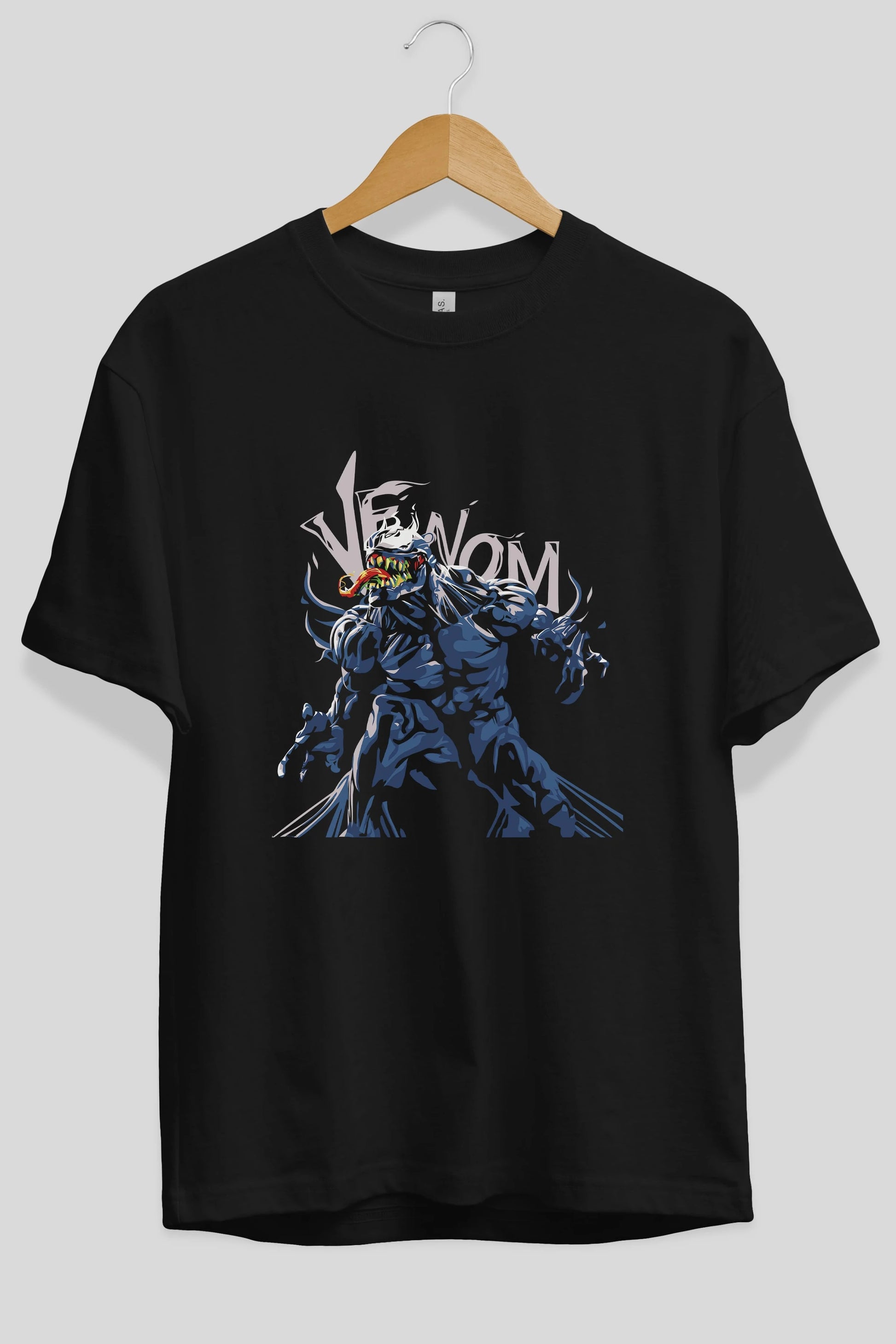 Venom (8) Ön Baskılı Oversize t-shirt Erkek Kadın Unisex %100 Pamuk Bisiklet Yaka tişort
