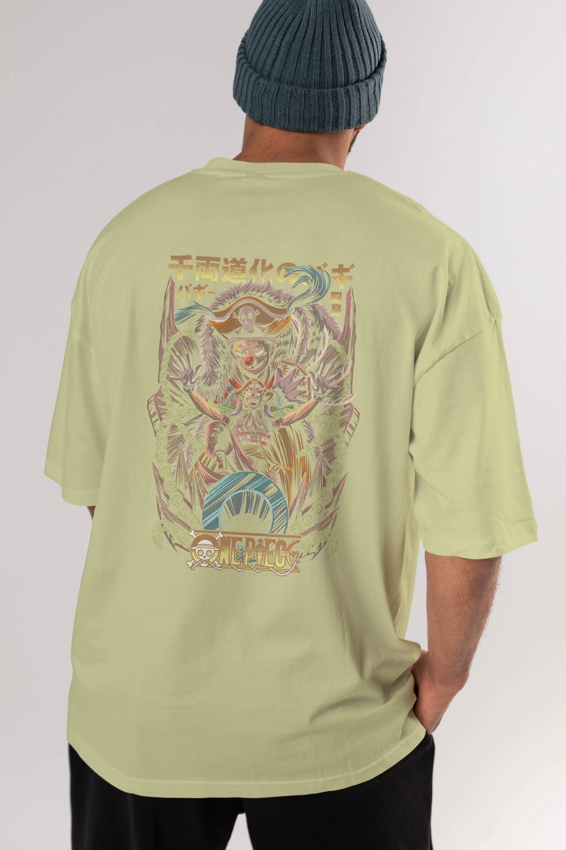 ONE PIECE (5) Anime Arka Baskılı Oversize t-shirt Erkek Kadın Unisex