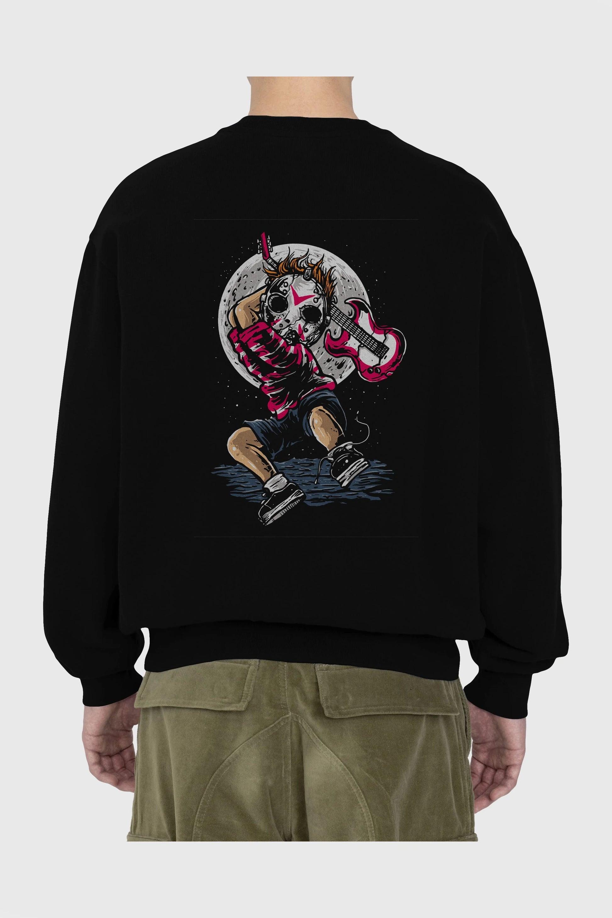 Break The Noise Arka Baskılı Oversize Sweatshirt Erkek Kadın Unisex