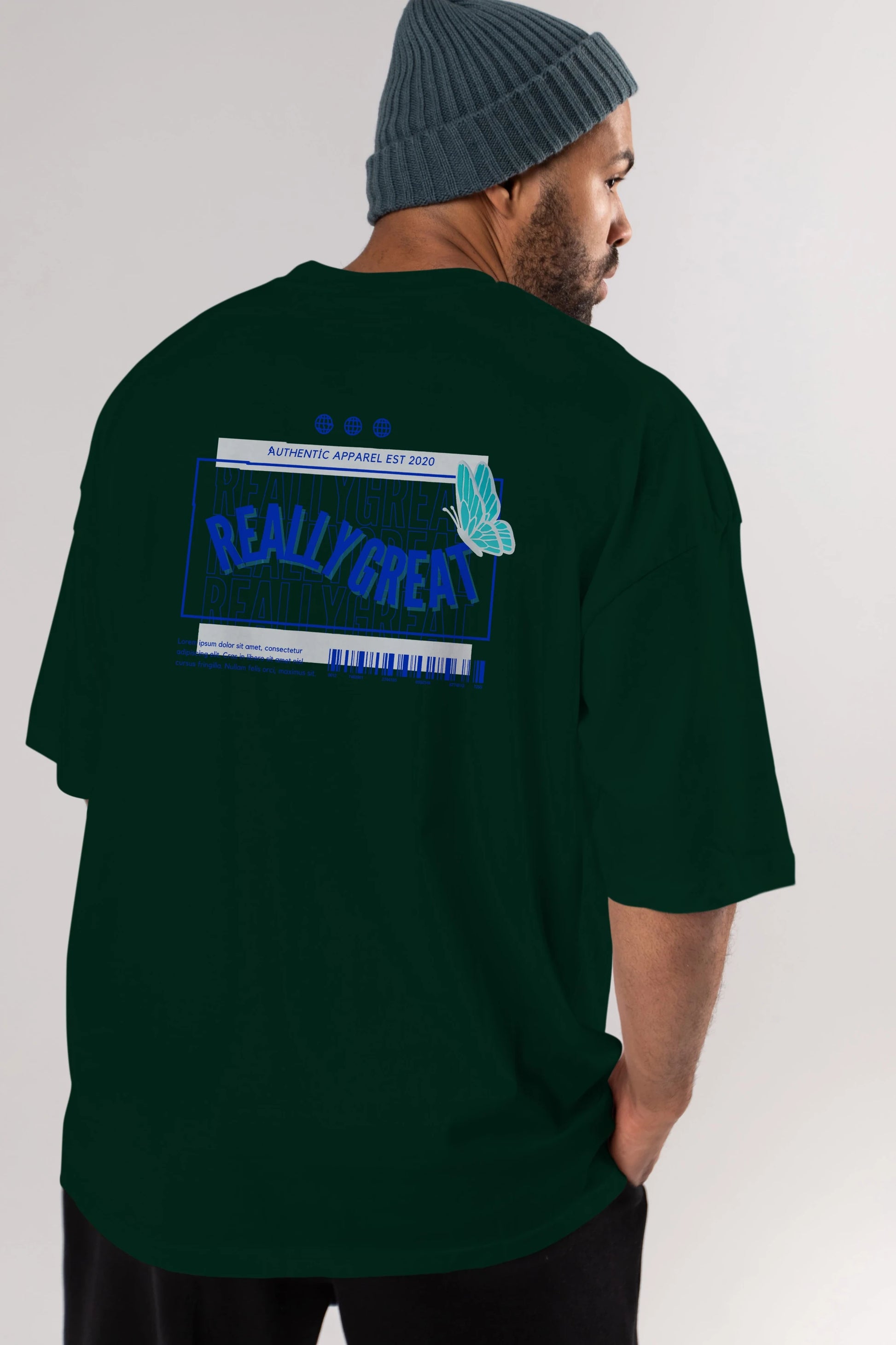 Really Great Yazılı Arka Baskılı Oversize t-shirt Erkek Kadın Unisex