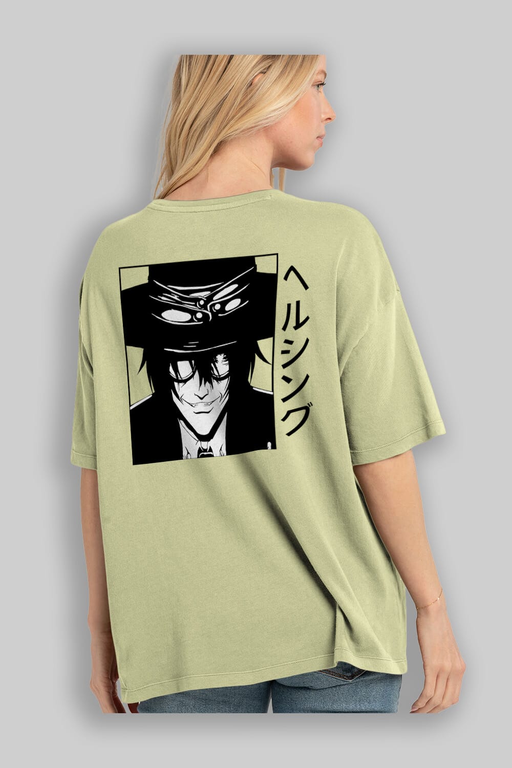 Alucard 1 Anime Arka Baskılı Oversize t-shirt Erkek Kadın Unisex