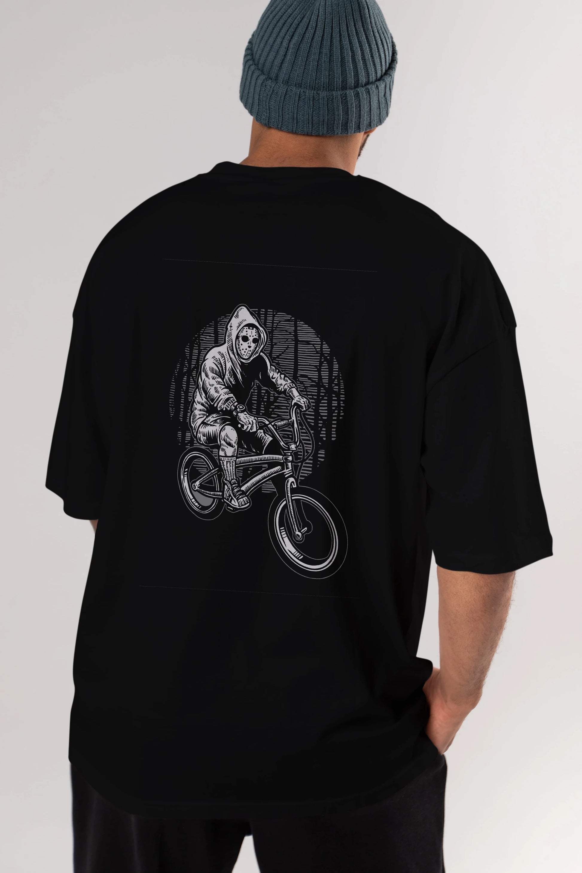 Ride Bike To Kill Arka Baskılı Oversize t-shirt Erkek Kadın Unisex %100 Pamuk