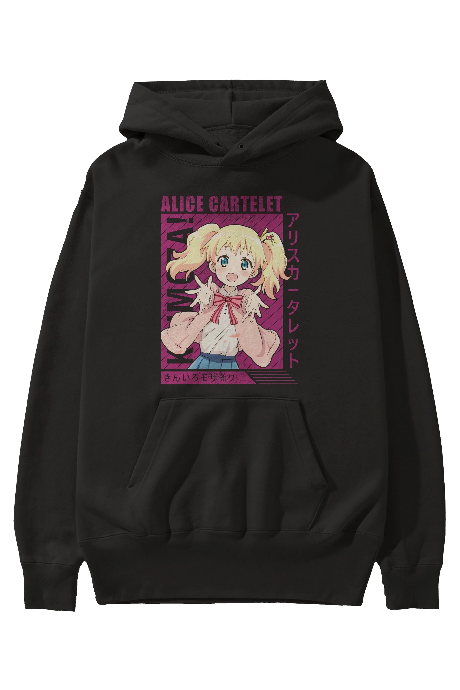 Alice Cartelet 12 Anime Ön Baskılı Hoodie Oversize Kapüşonlu Sweatshirt Erkek Kadın Unisex