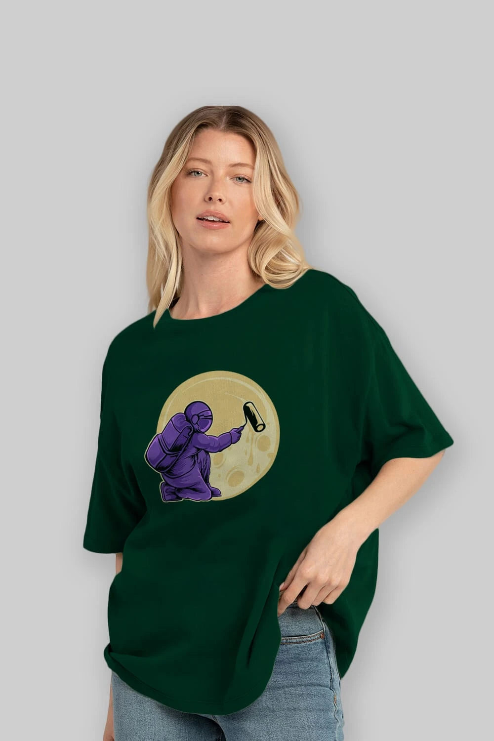 Astropaint Ön Baskılı Oversize t-shirt Erkek Kadın Unisex