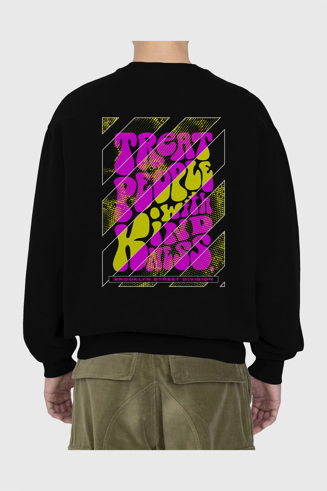 Treat People Arka Baskılı Oversize Sweatshirt Erkek Kadın Unisex