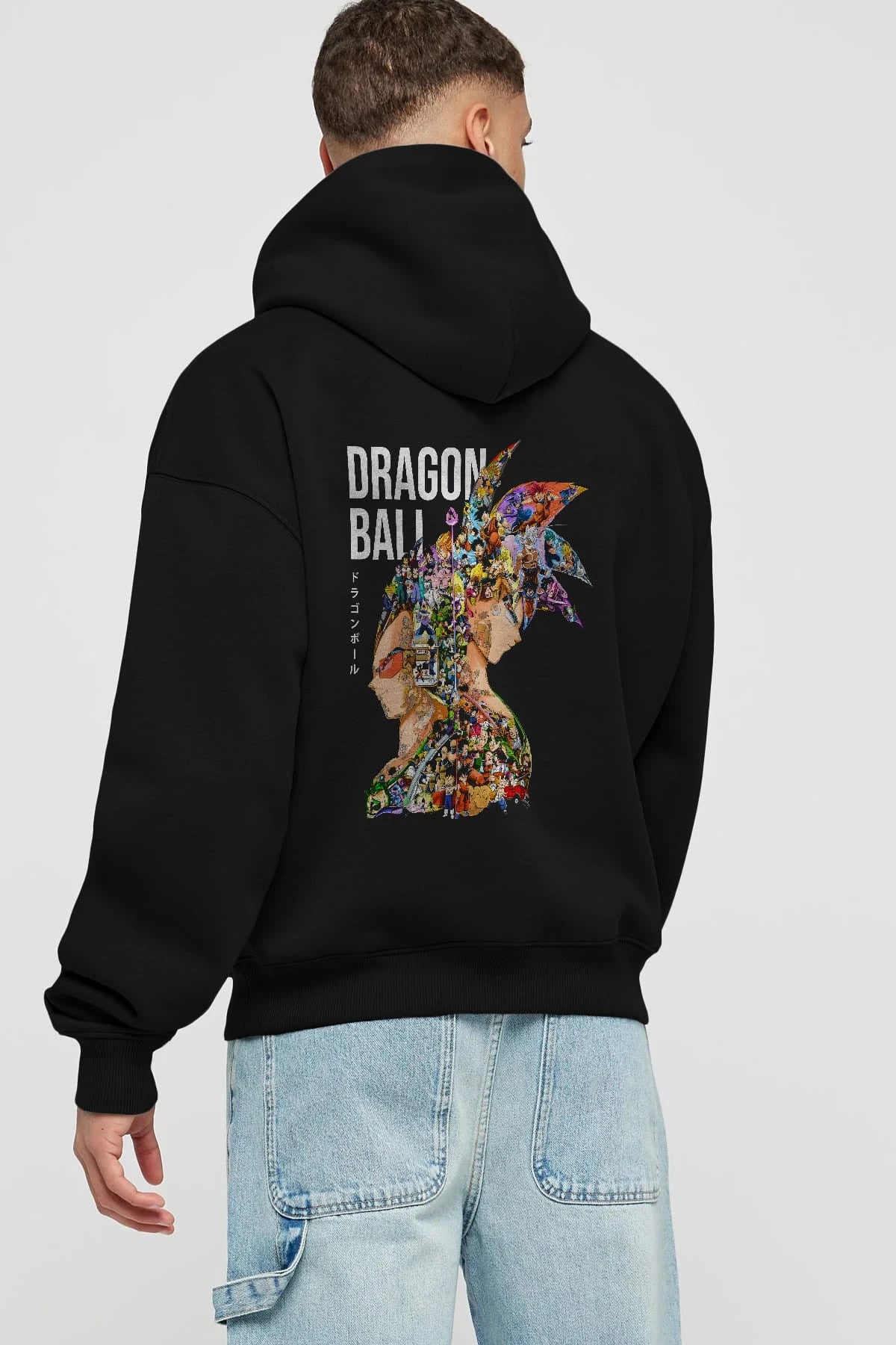 DRAGON BALL ART (5) Anime Arka Baskılı Hoodie Oversize Kapüşonlu Sweatshirt Erkek Kadın Unisex