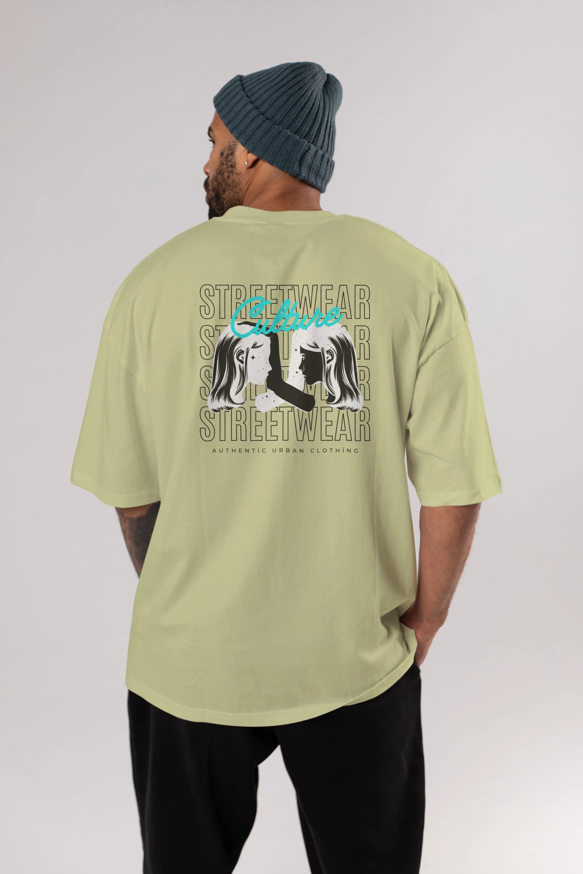 Culture Streetwear Yazılı Arka Baskılı Oversize t-shirt Erkek Kadın Unisex
