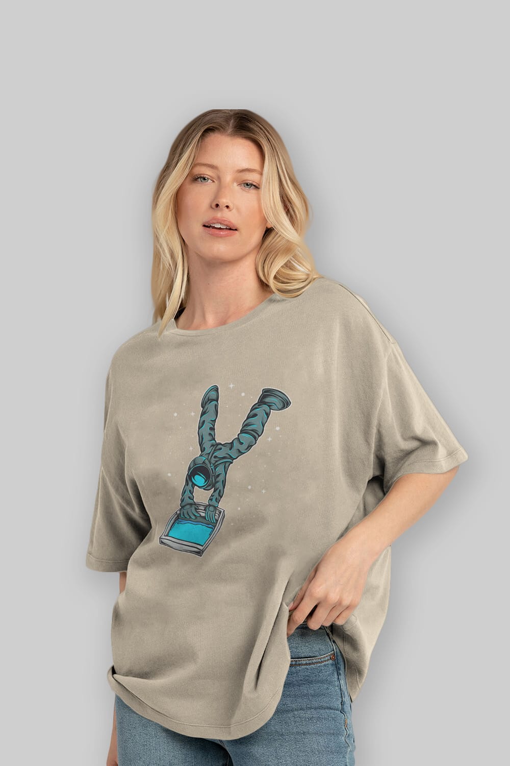 Astroscreen Ön Baskılı Oversize t-shirt Erkek Kadın Unisex