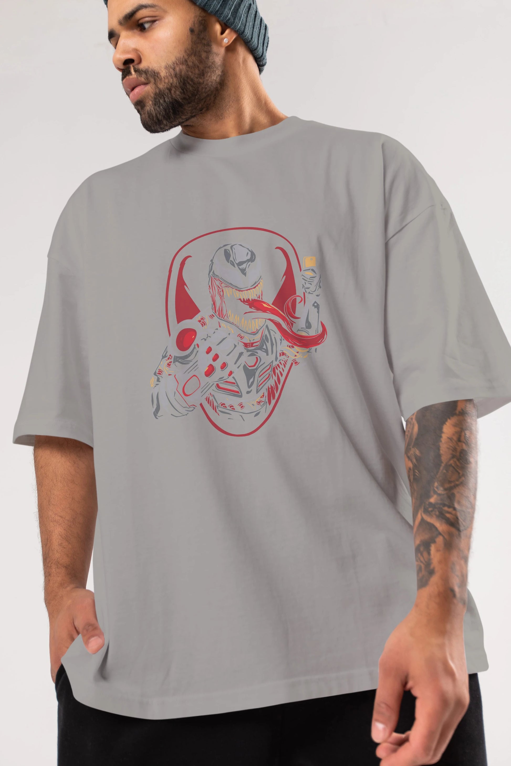 Venom (17) Ön Baskılı Oversize t-shirt Erkek Kadın Unisex %100 Pamuk Bisiklet Yaka tişort