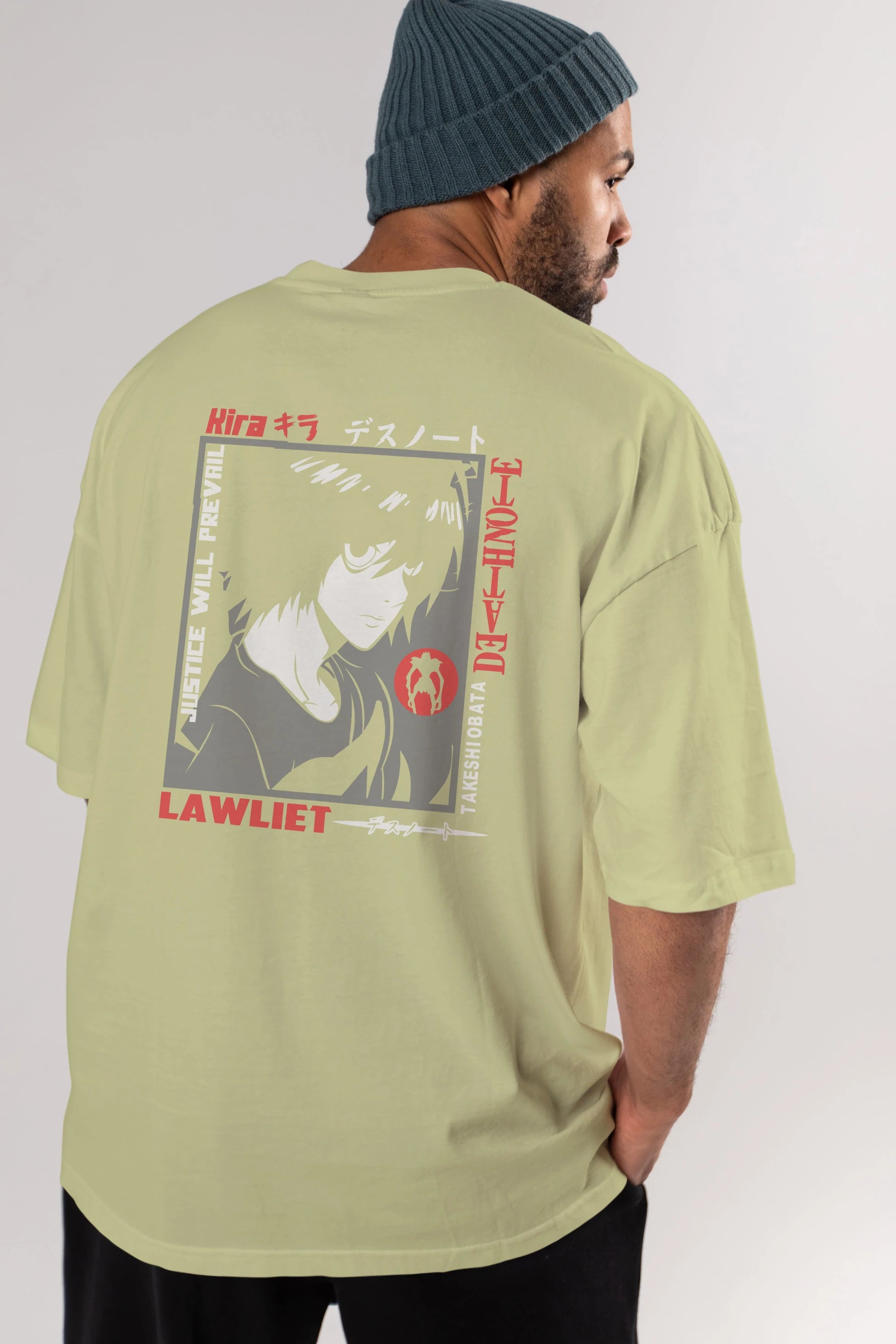 DEATH NOTE Anime Arka Baskılı Oversize t-shirt Erkek Kadın Unisex