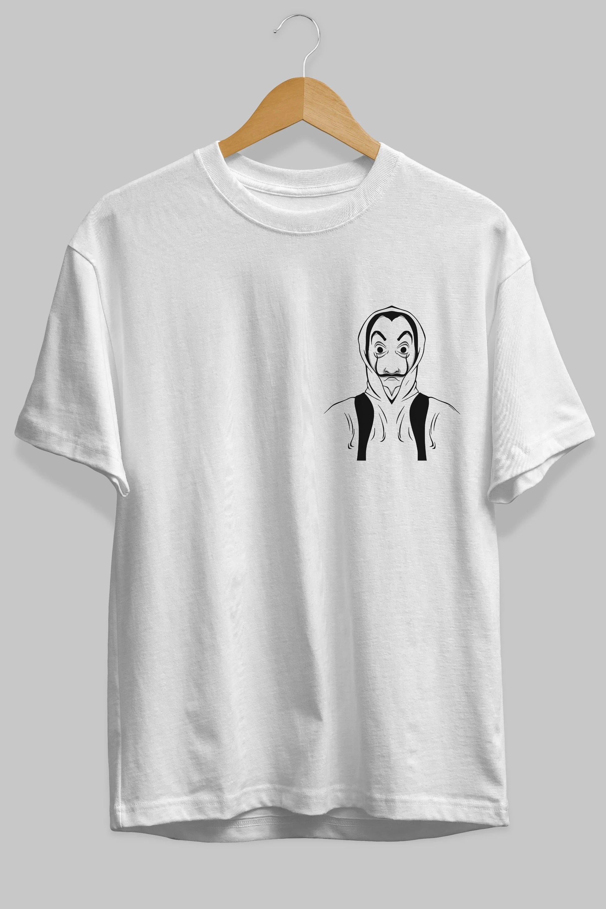 La Casa De Papel (7) Ön Sol Baskılı Oversize t-shirt Erkek Kadın Unisex %100 Pamuk Bisiklet Yaka tişort