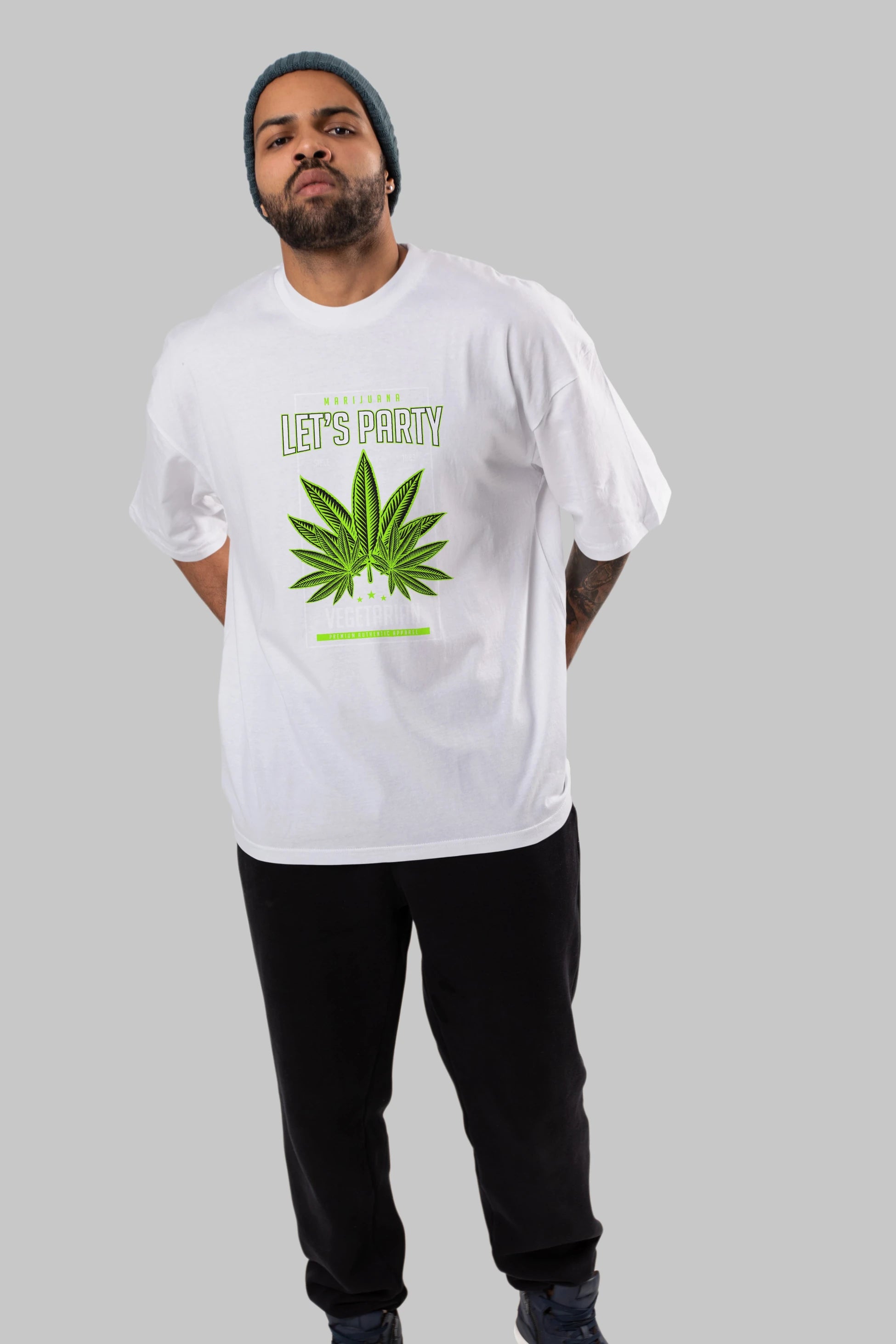 Lets Party Ön Baskılı Oversize t-shirt Erkek Kadın Unisex