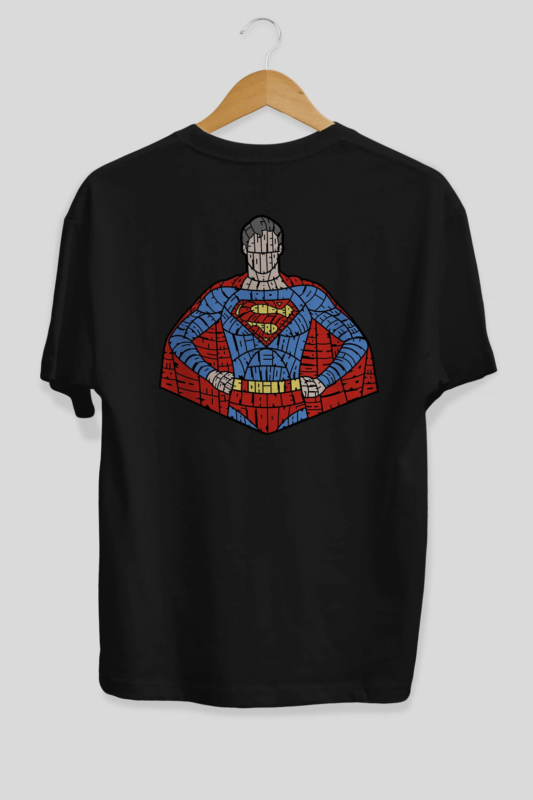 Kryptonian Arka Baskılı Oversize t-shirt %100 pamuk Erkek Kadın Unisex
