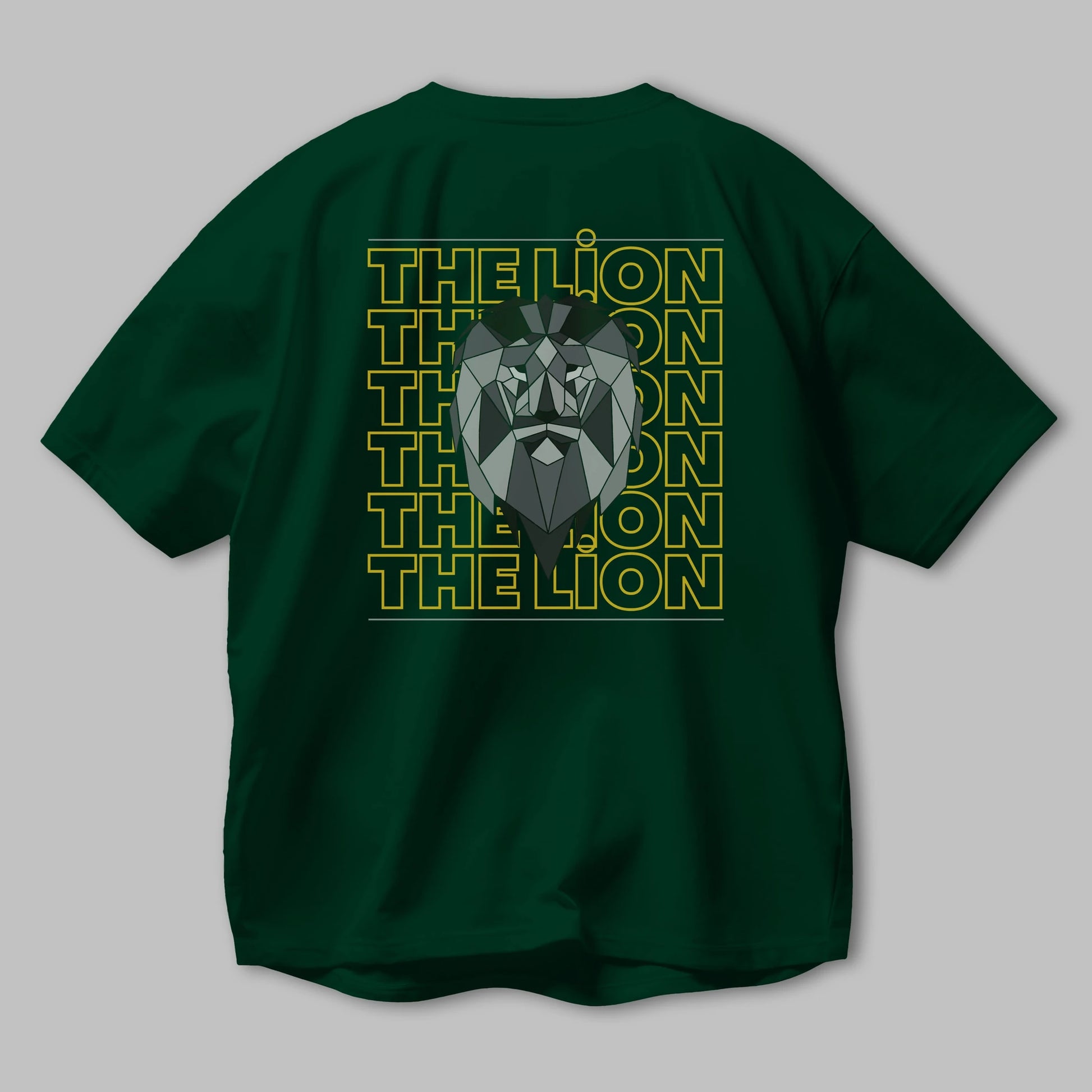 The Lion Yazılı Arka Baskılı Oversize t-shirt Erkek Kadın Unisex