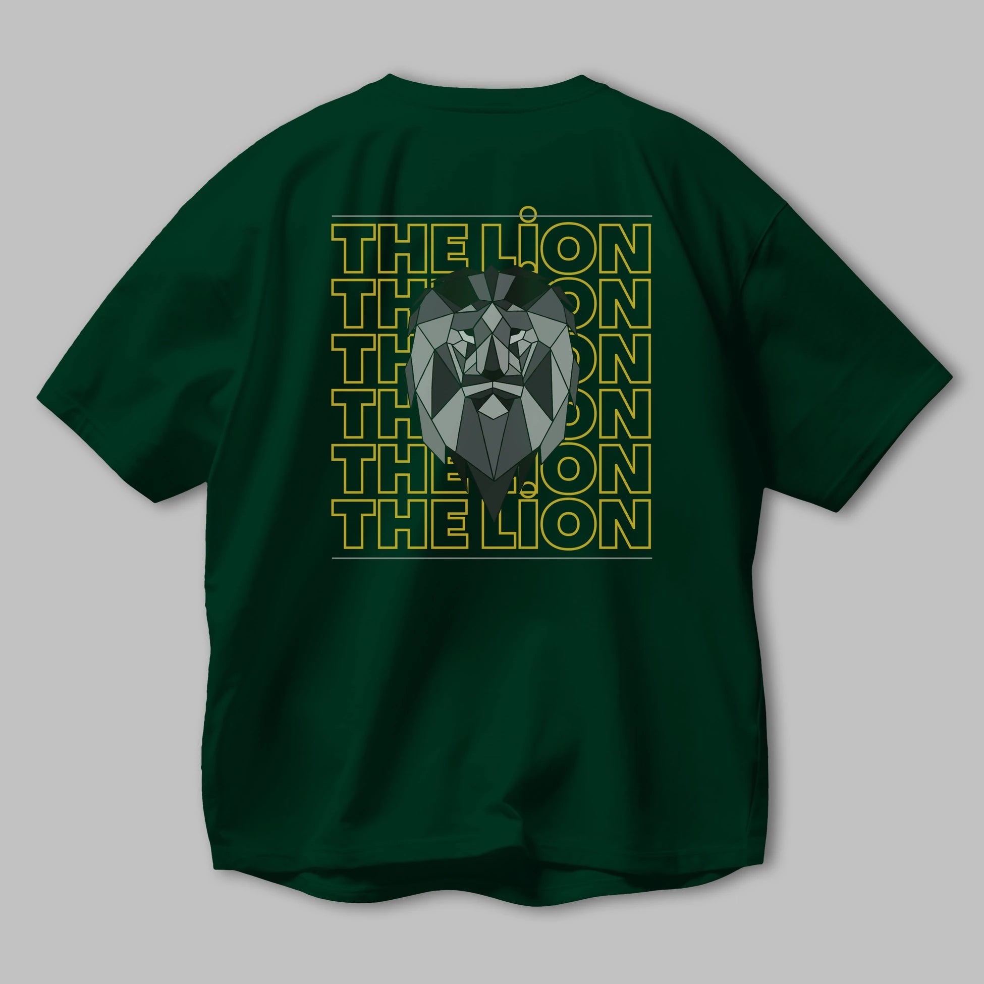 The Lion Yazılı Arka Baskılı Oversize t-shirt Erkek Kadın Unisex
