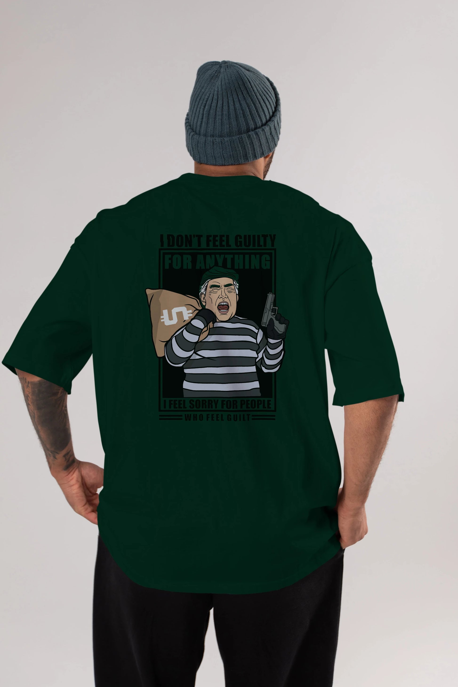 Criminal Trump Arka Baskılı Oversize t-shirt Erkek Kadın Unisex %100 Pamuk tişort