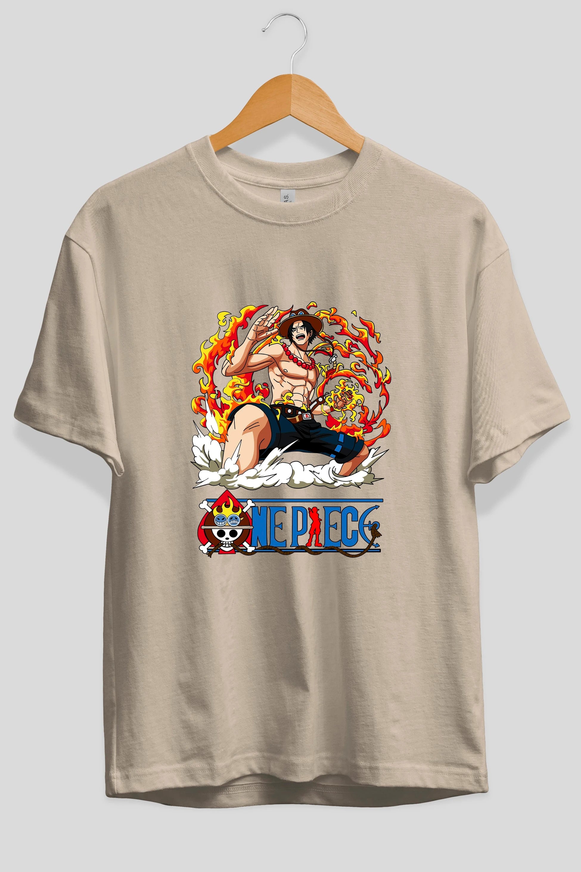 One Piece Anime Ön Baskılı Oversize t-shirt Erkek Kadın Unisex