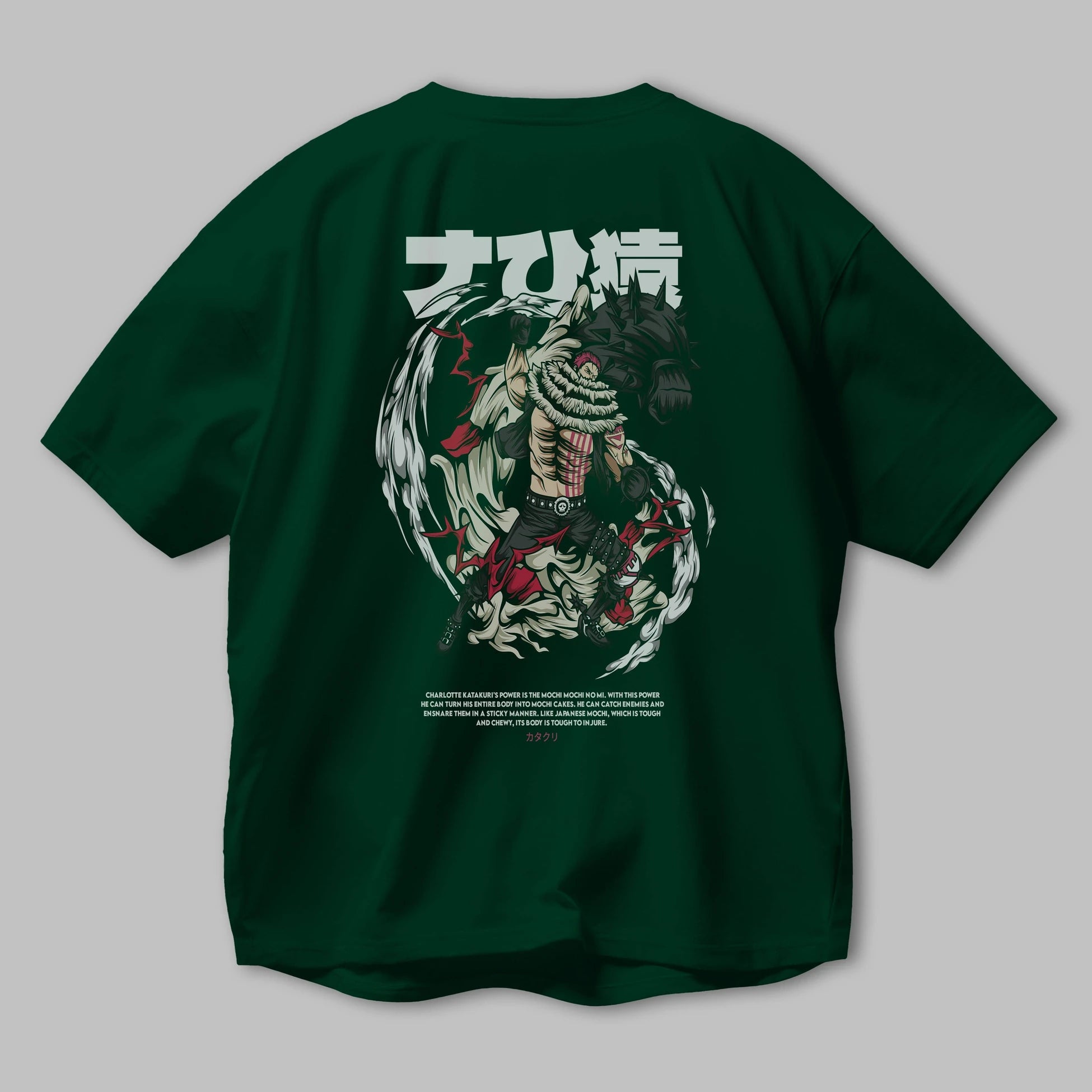 Katakuri Anime Arka Baskılı Oversize t-shirt Erkek Kadın Unisex