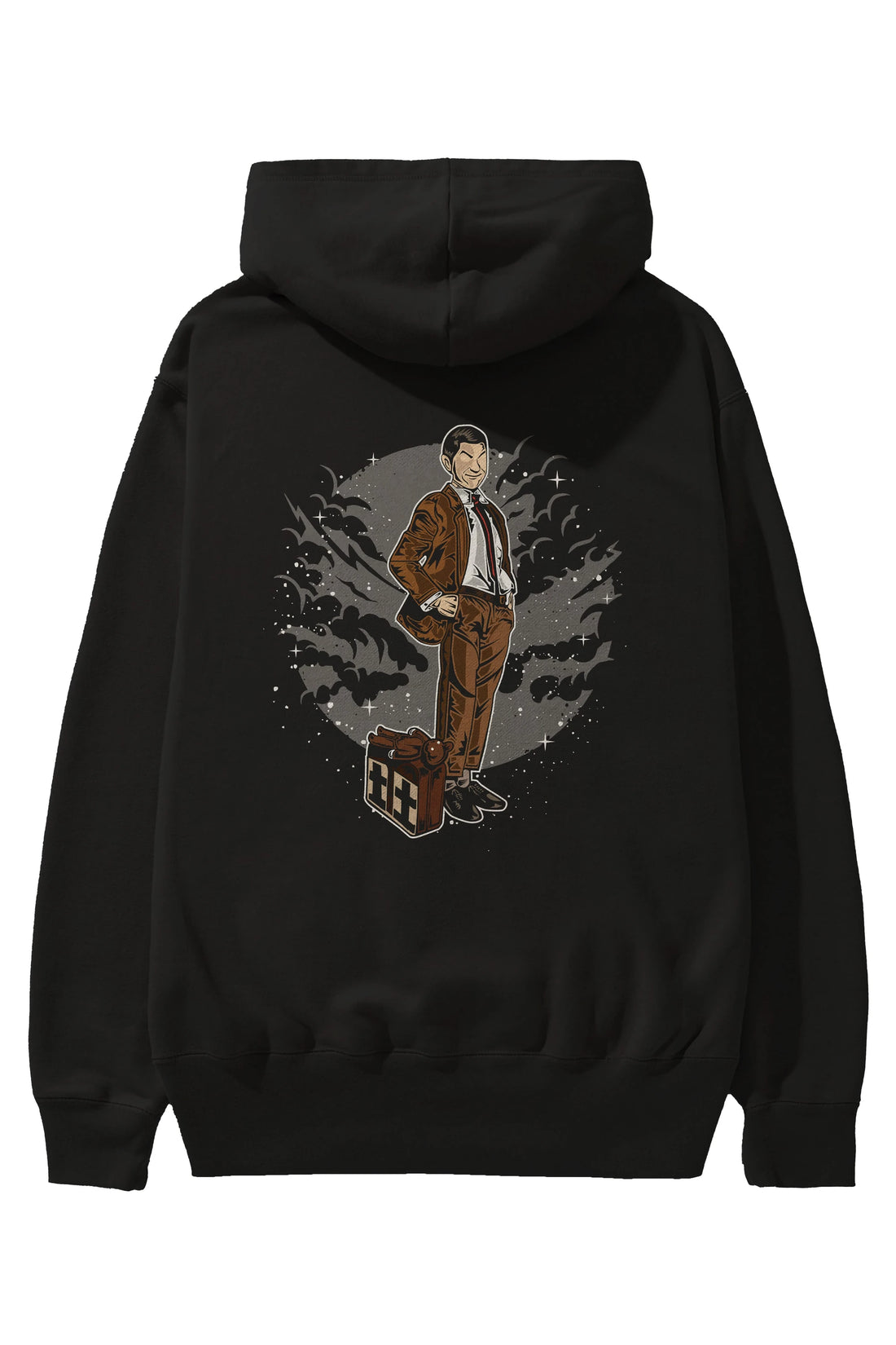 Mr Bean Arka Baskılı Hoodie Oversize Kapüşonlu Sweatshirt Erkek Kadın Unisex