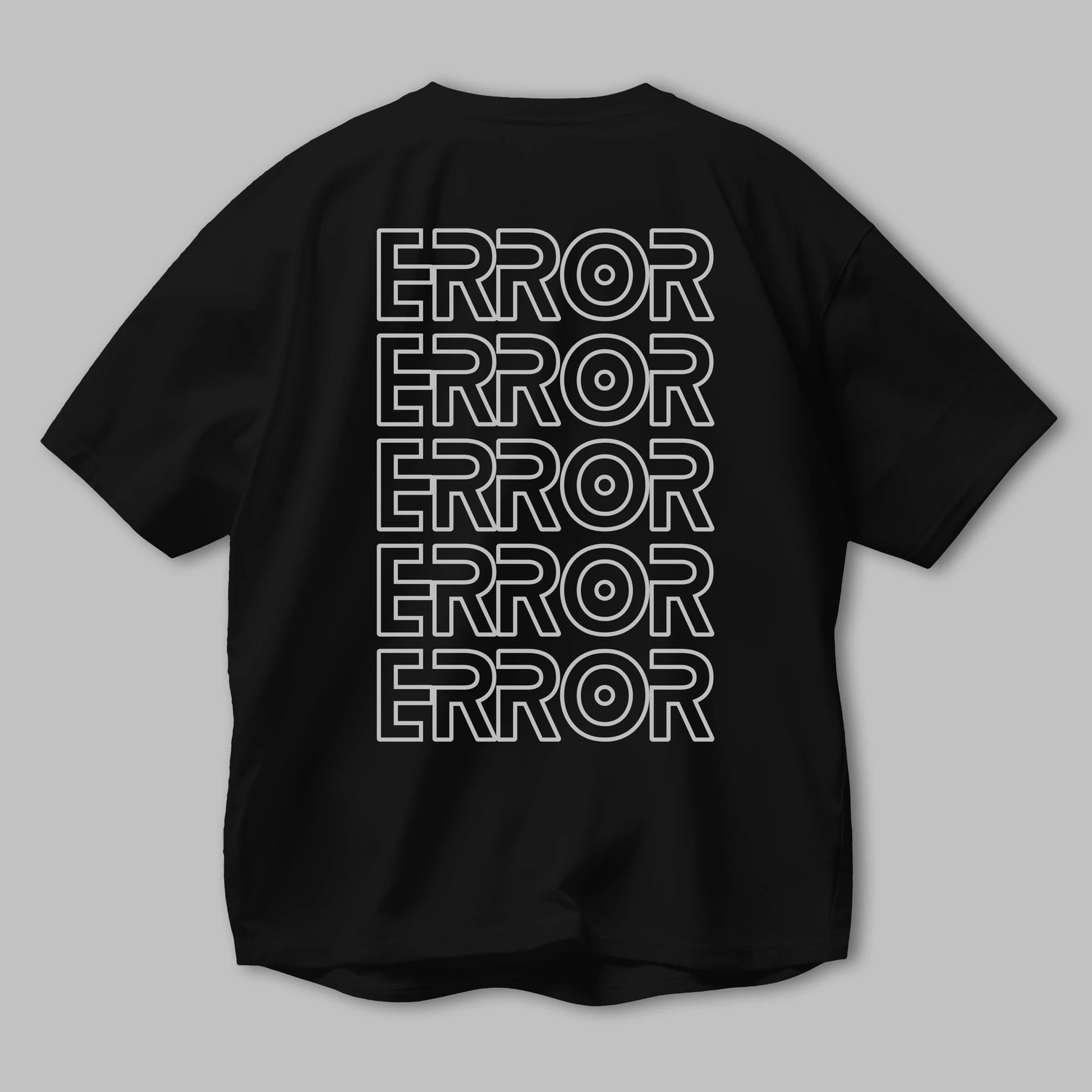 Error Yazılı Arka Baskılı Oversize t-shirt Erkek Kadın Unisex