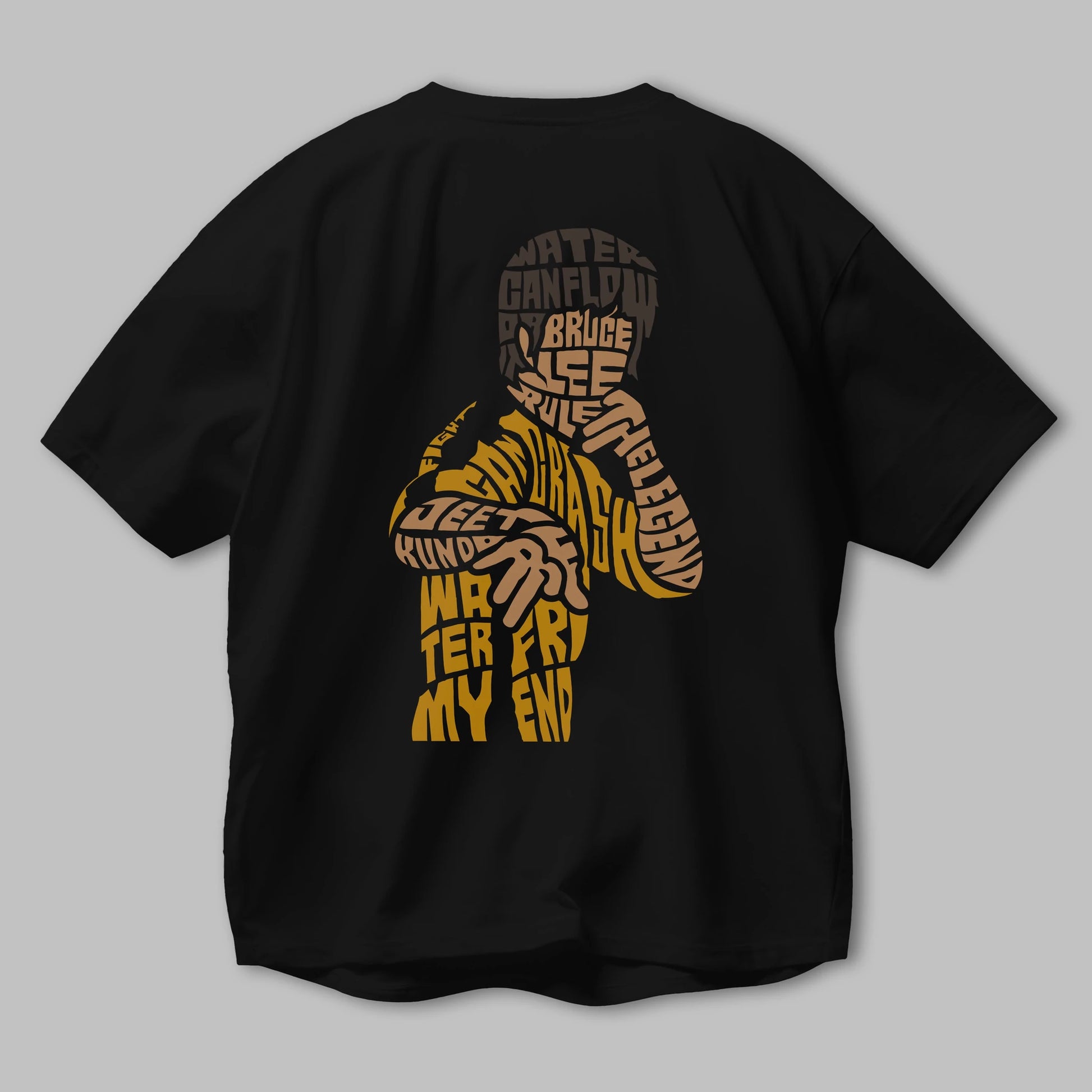 Bruce Lee Arka Baskılı Oversize t-shirt %100 pamuk Erkek Kadın Unisex