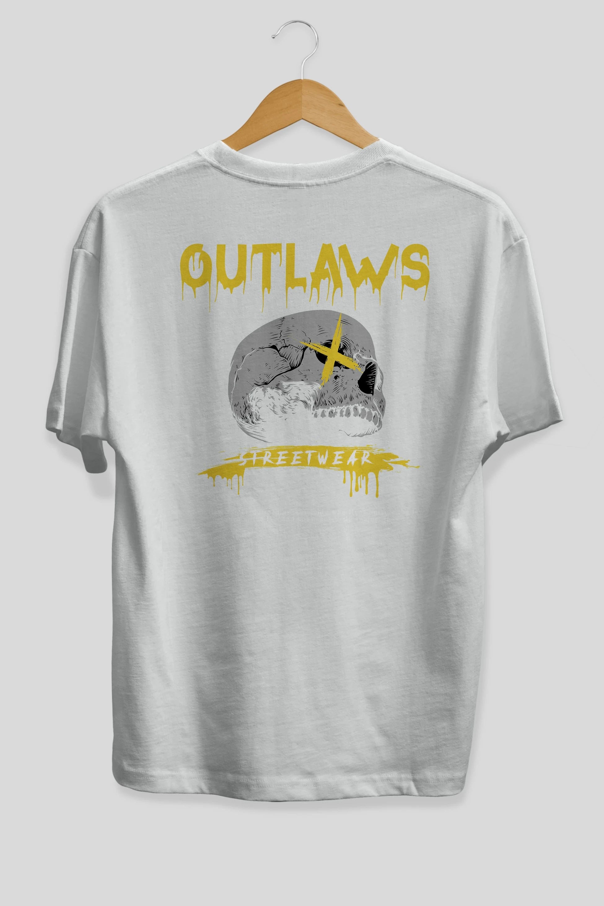 Outlaws Streetwear Arka Baskılı Oversize t-shirt Erkek Kadın Unisex