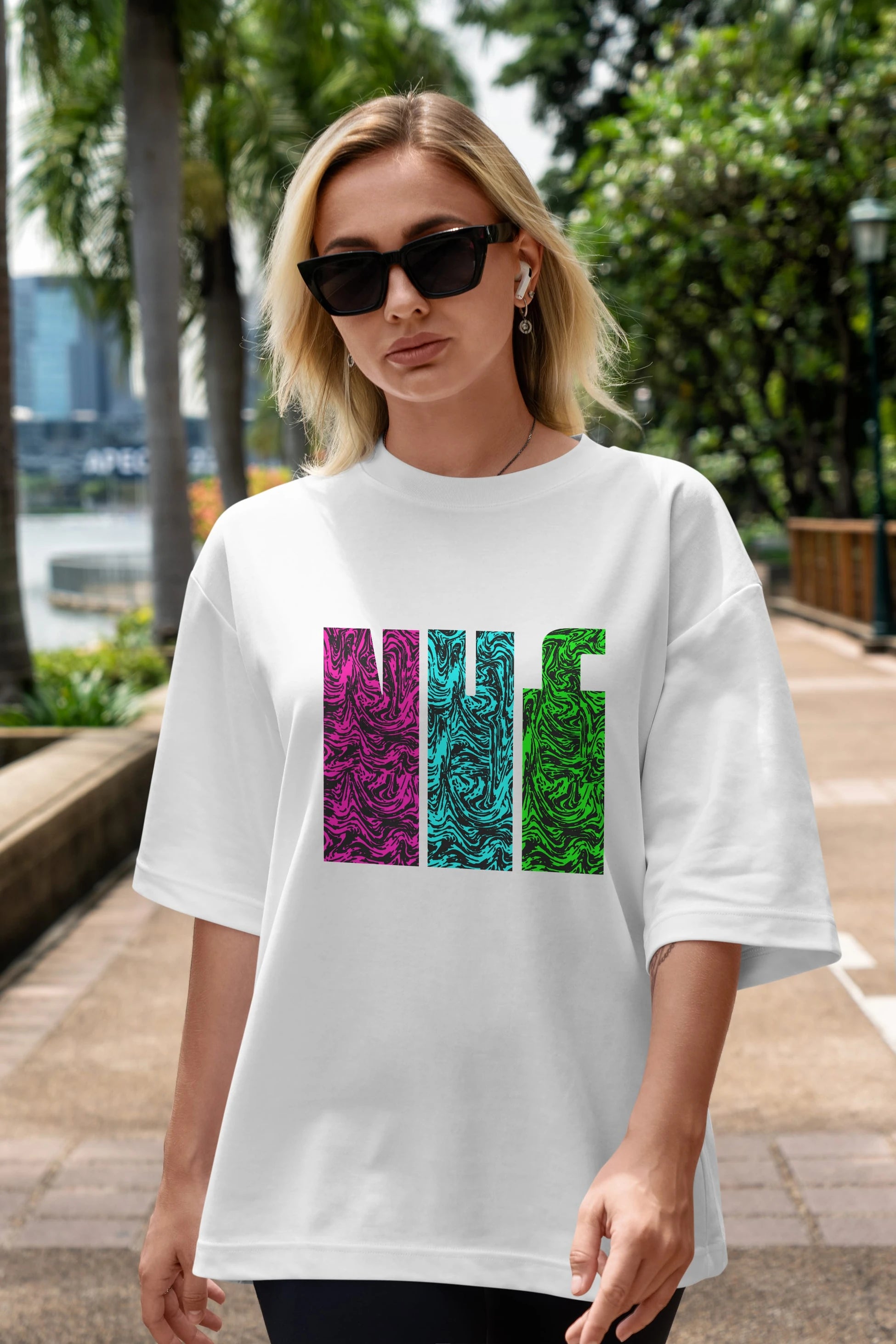 Urban Style Newyork Ön Baskılı Oversize t-shirt Erkek Kadın Unisex
