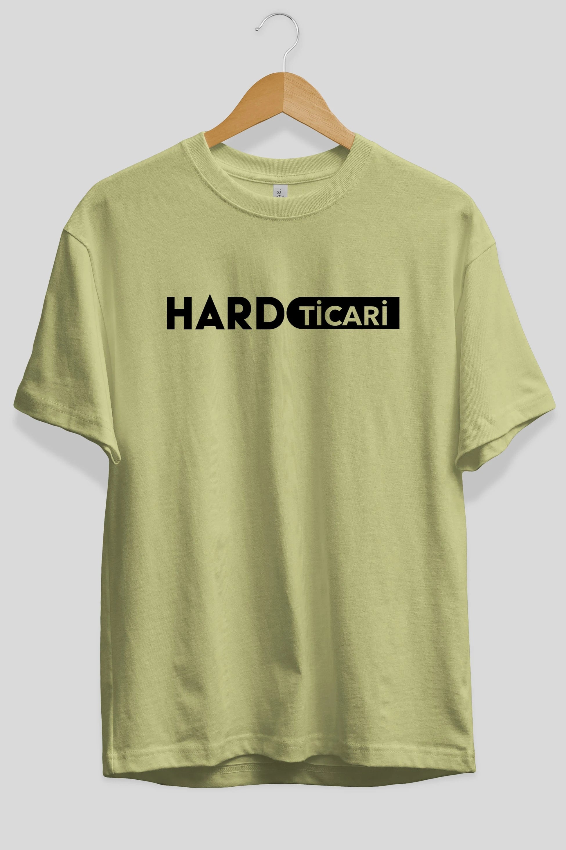 Hard Ticari Ön Baskılı Oversize t-shirt %100 pamuk Erkek Kadın Unisex