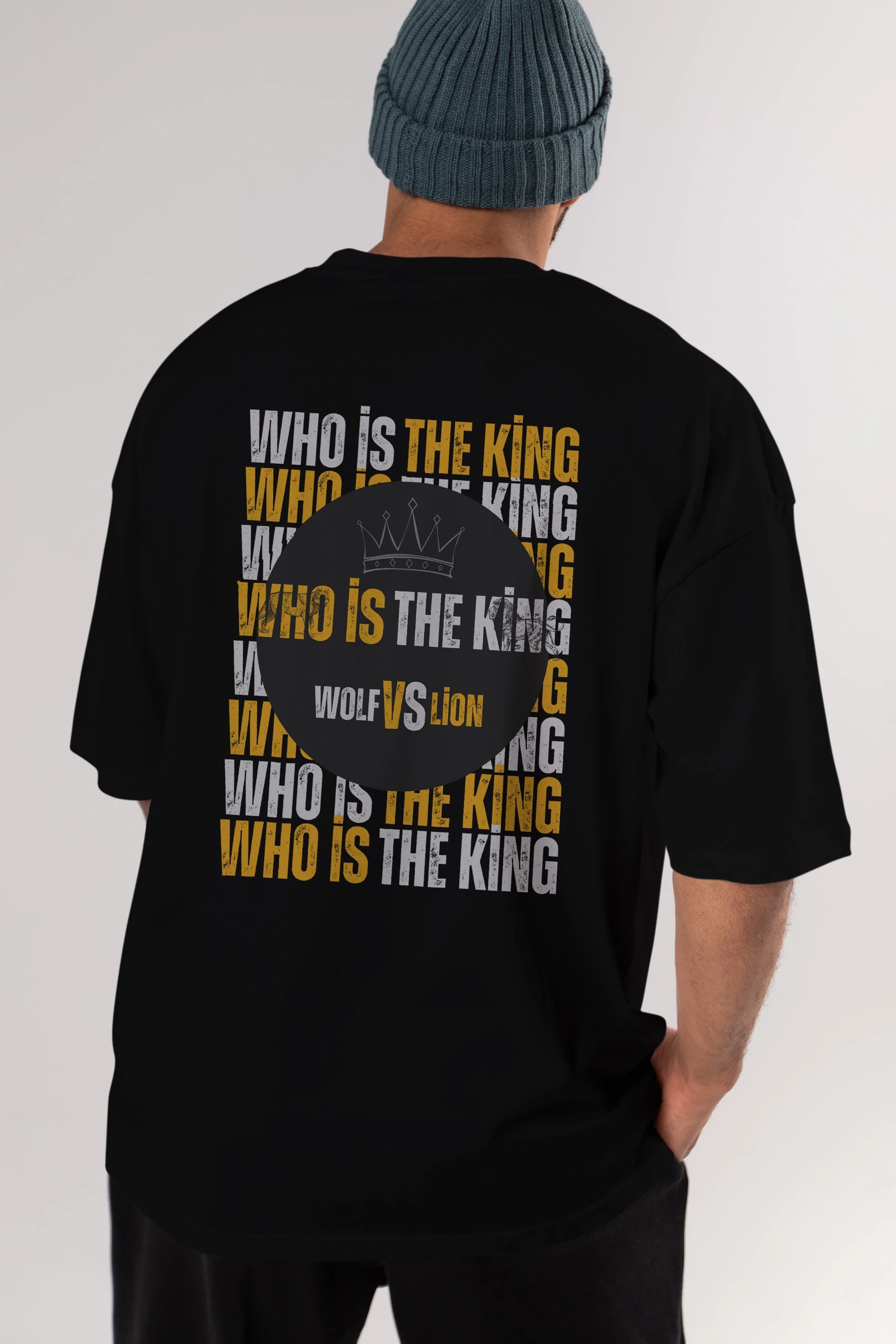 Who Is The King Yazılı Arka Baskılı Oversize t-shirt Erkek Kadın Unisex