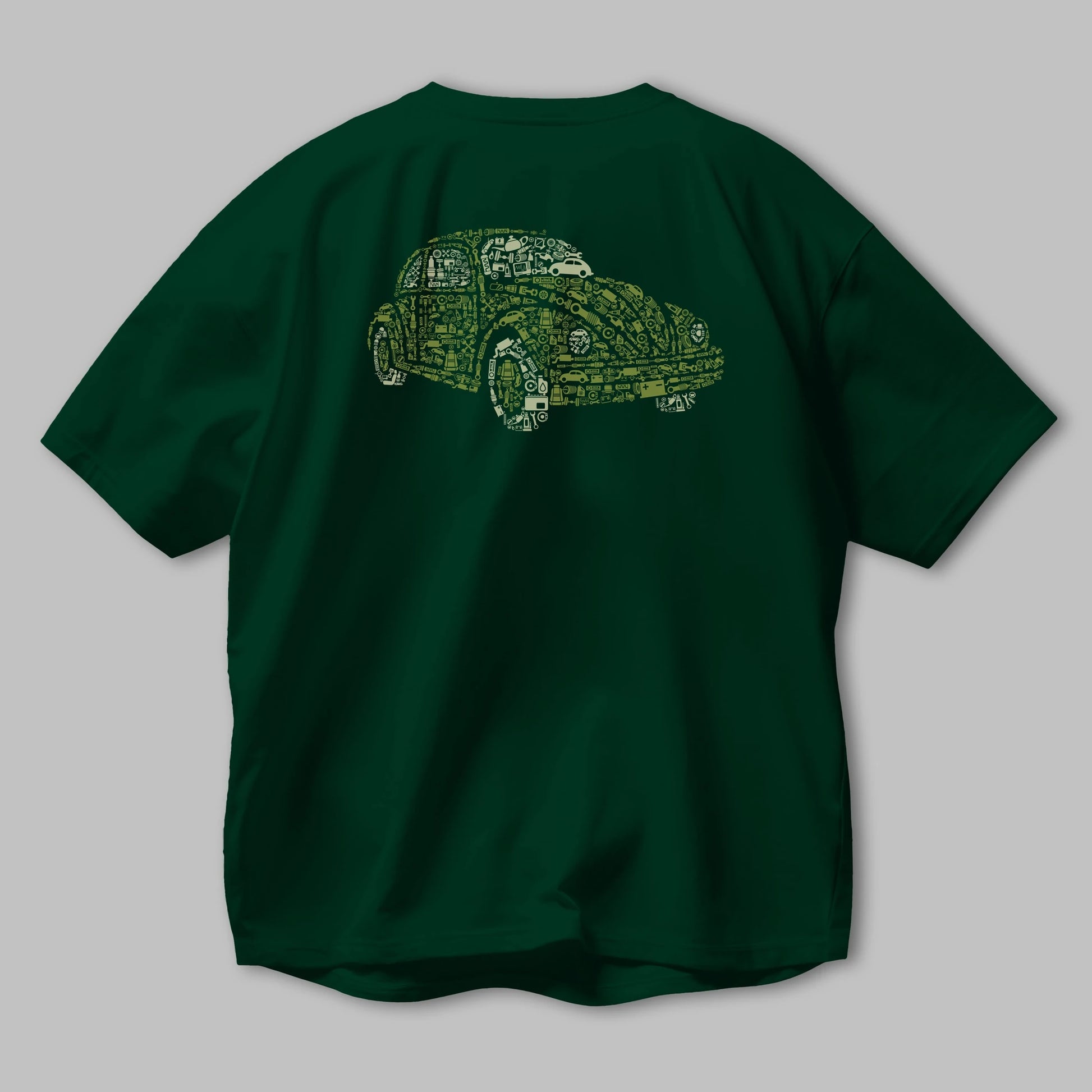 Beetle Arka Baskılı Oversize t-shirt %100 pamuk Erkek Kadın Unisex