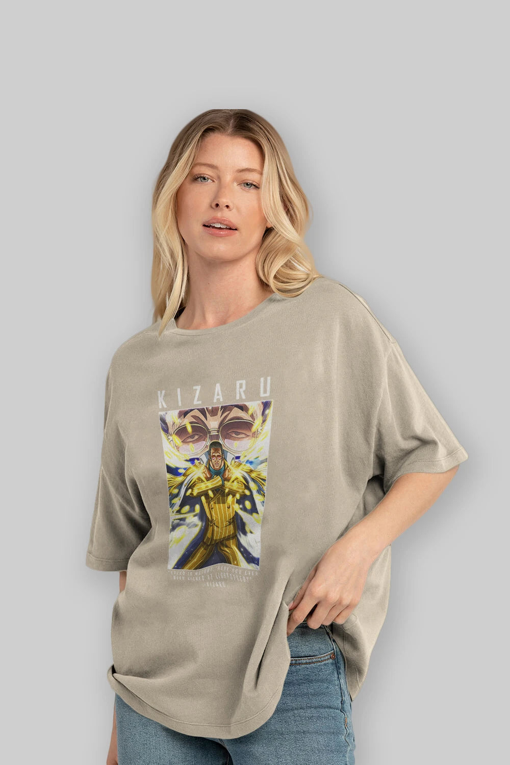 Kizaru Anime Ön Baskılı Oversize t-shirt Erkek Kadın Unisex