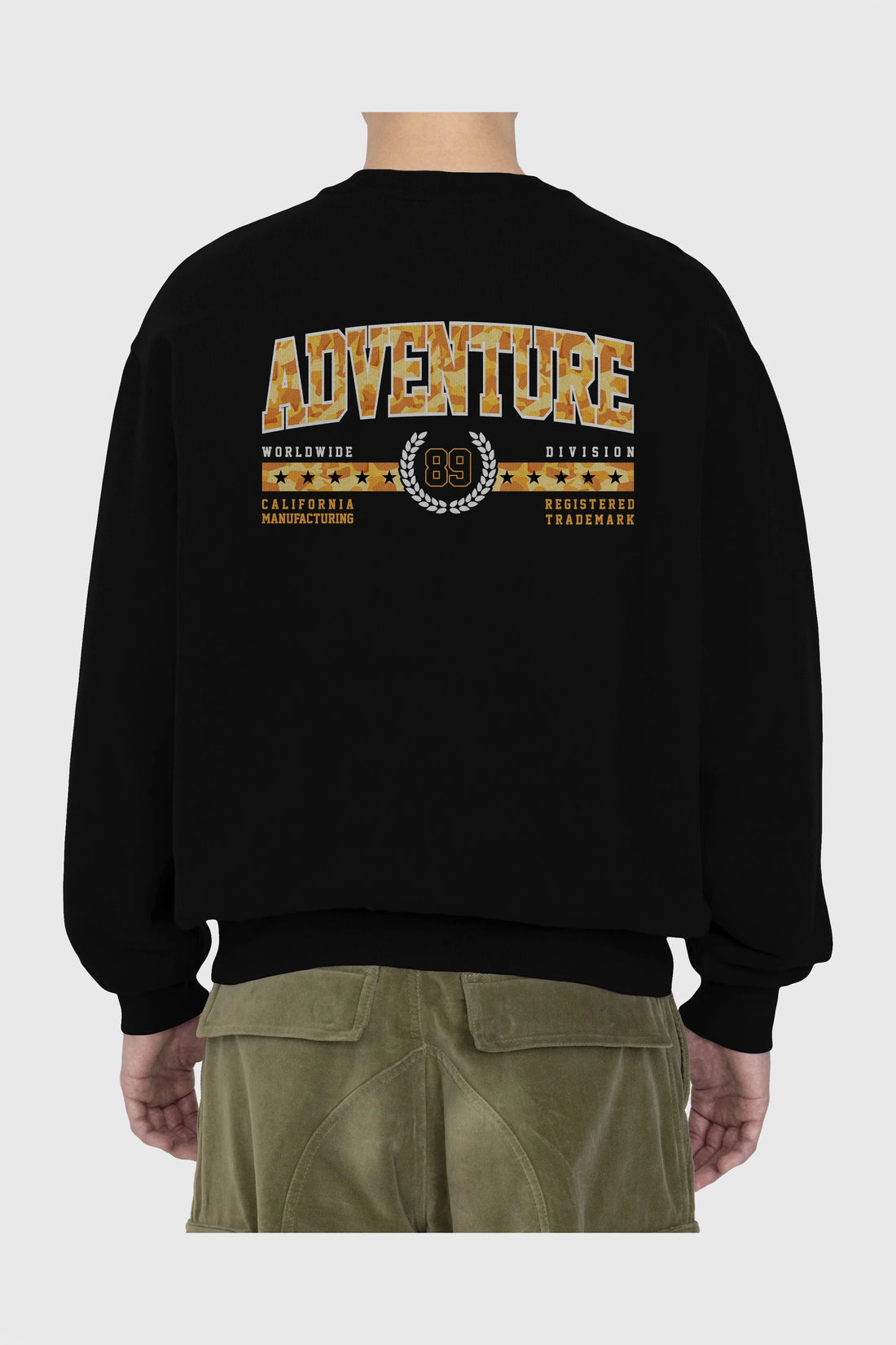 Adventure Arka Baskılı Oversize Sweatshirt Erkek Kadın Unisex